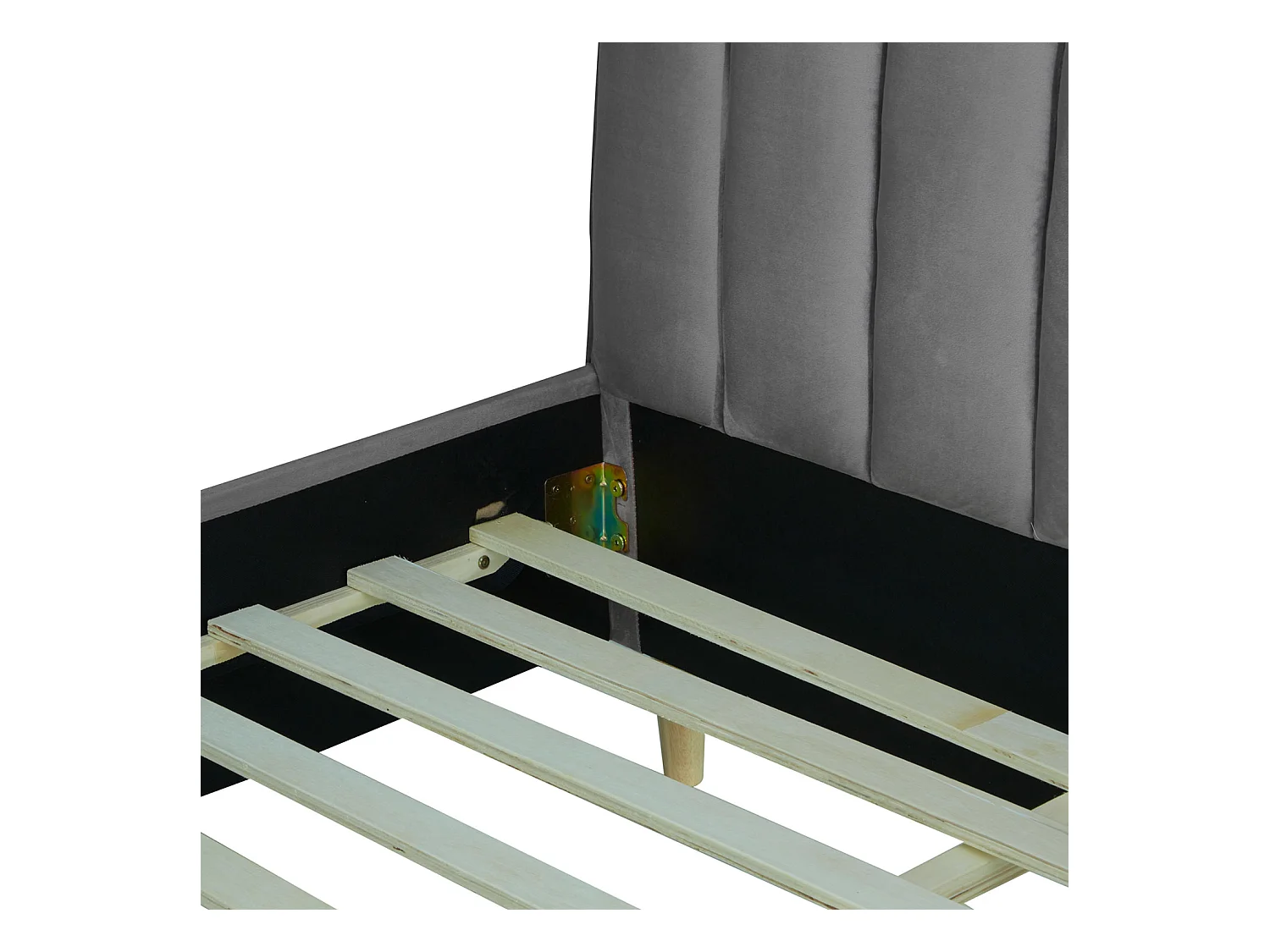 Polsterbett 140x200 cm Grau