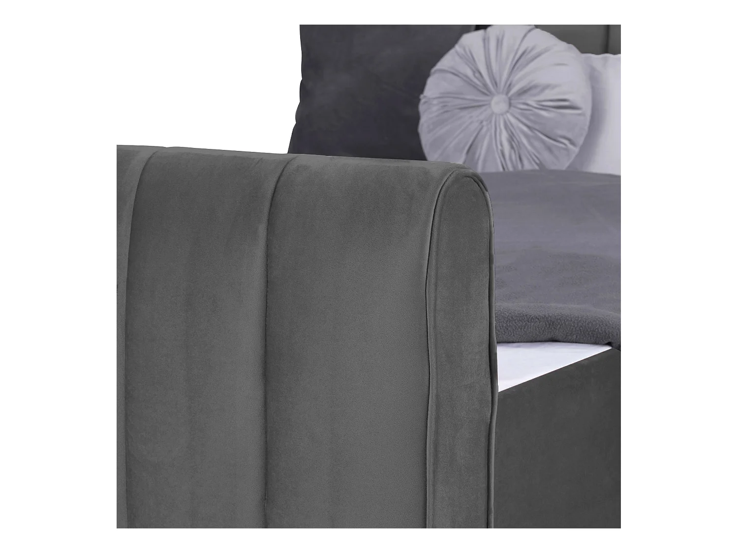 Polsterbett 140x200 cm Grau