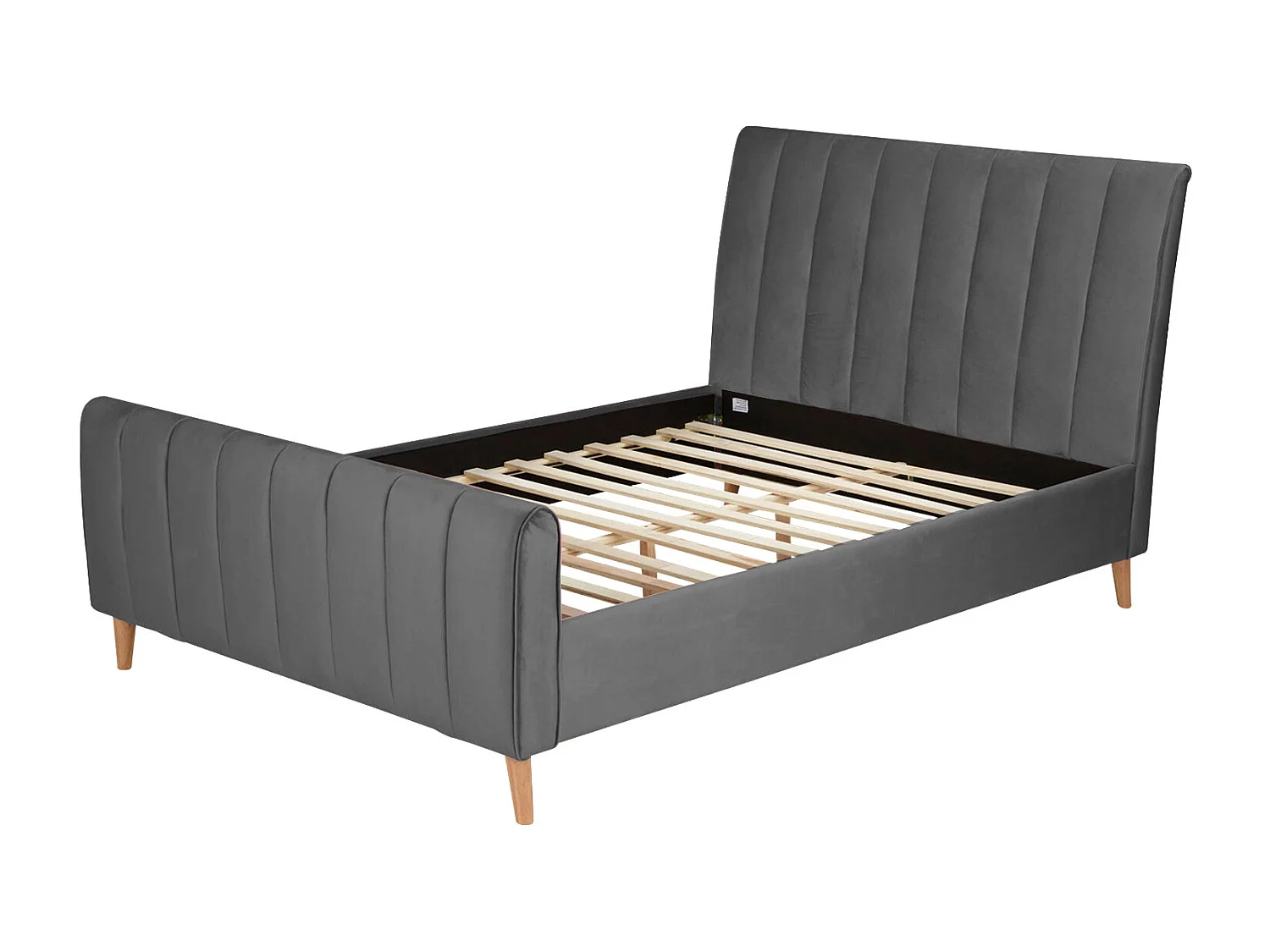 Gestoffeerd Bed 140x200 cm Grijs