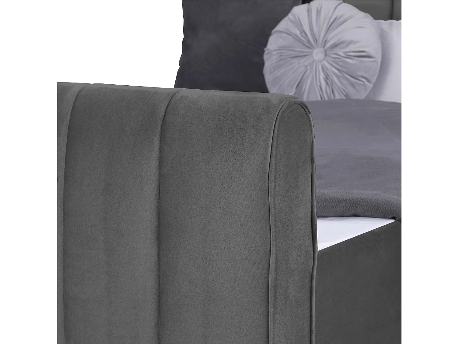 Gestoffeerd Bed 140x200 cm Grijs