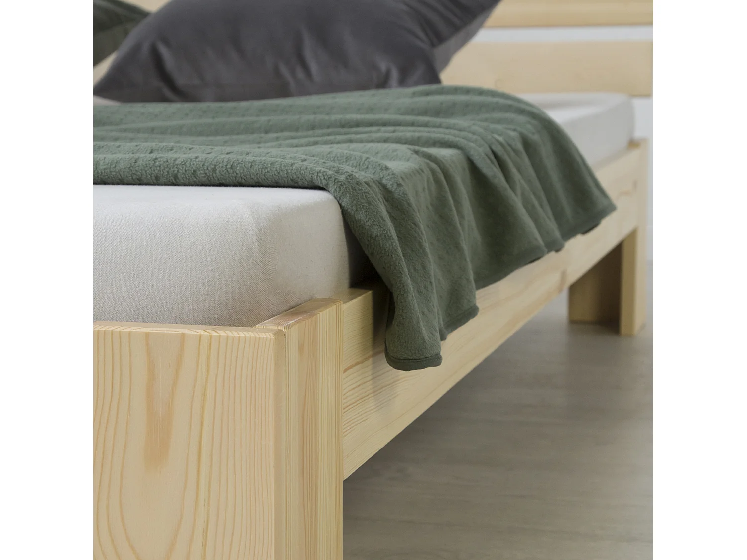 Tweepersoonsbed 140x200 cm Natuurlijk Grenen