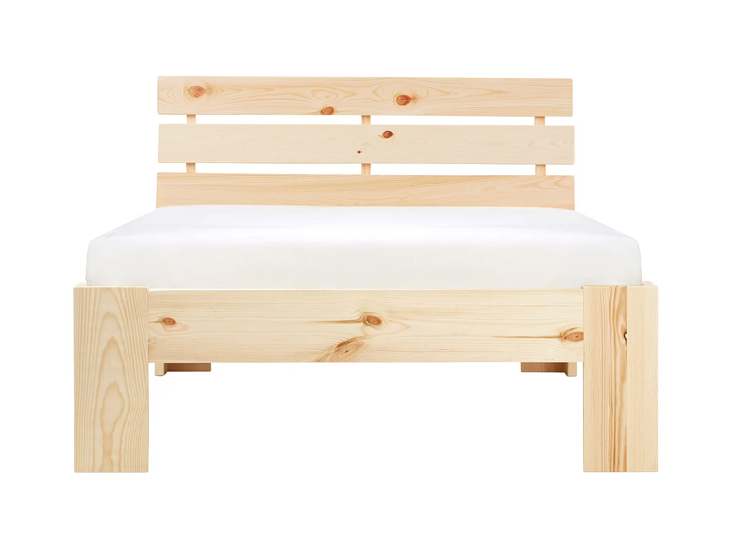 Łóżko pojedyncze 90x200 cm, naturalne drewno sosnowe
