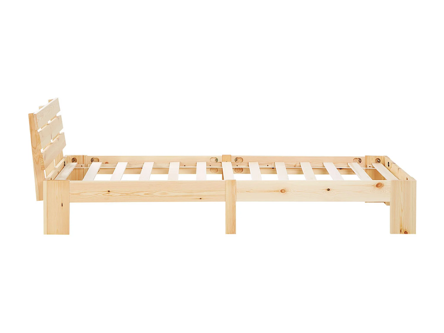 Eenpersoonsbed 90x200 cm Natuurlijk Grenen