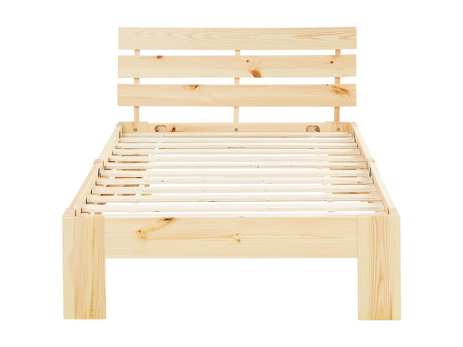 Eenpersoonsbed 90x200 cm Natuurlijk Grenen