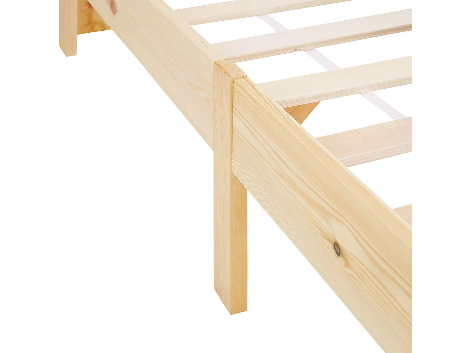 Eenpersoonsbed 90x200 cm Natuurlijk Grenen