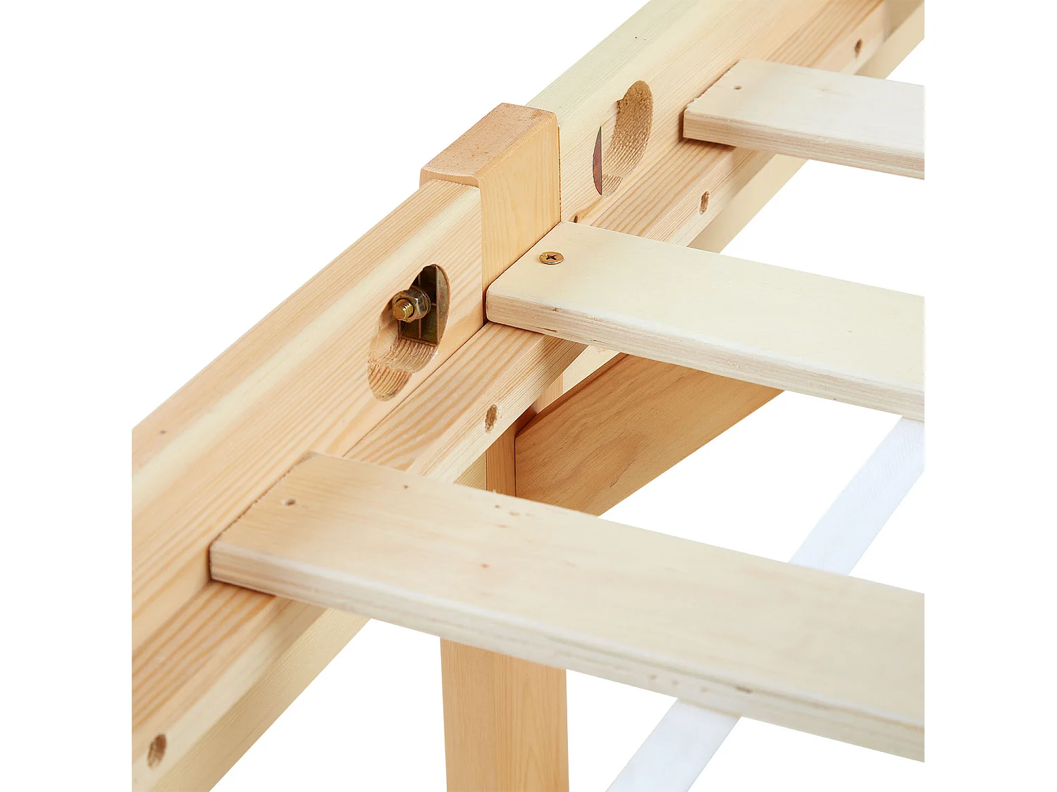 Eenpersoonsbed 90x200 cm Natuurlijk Grenen