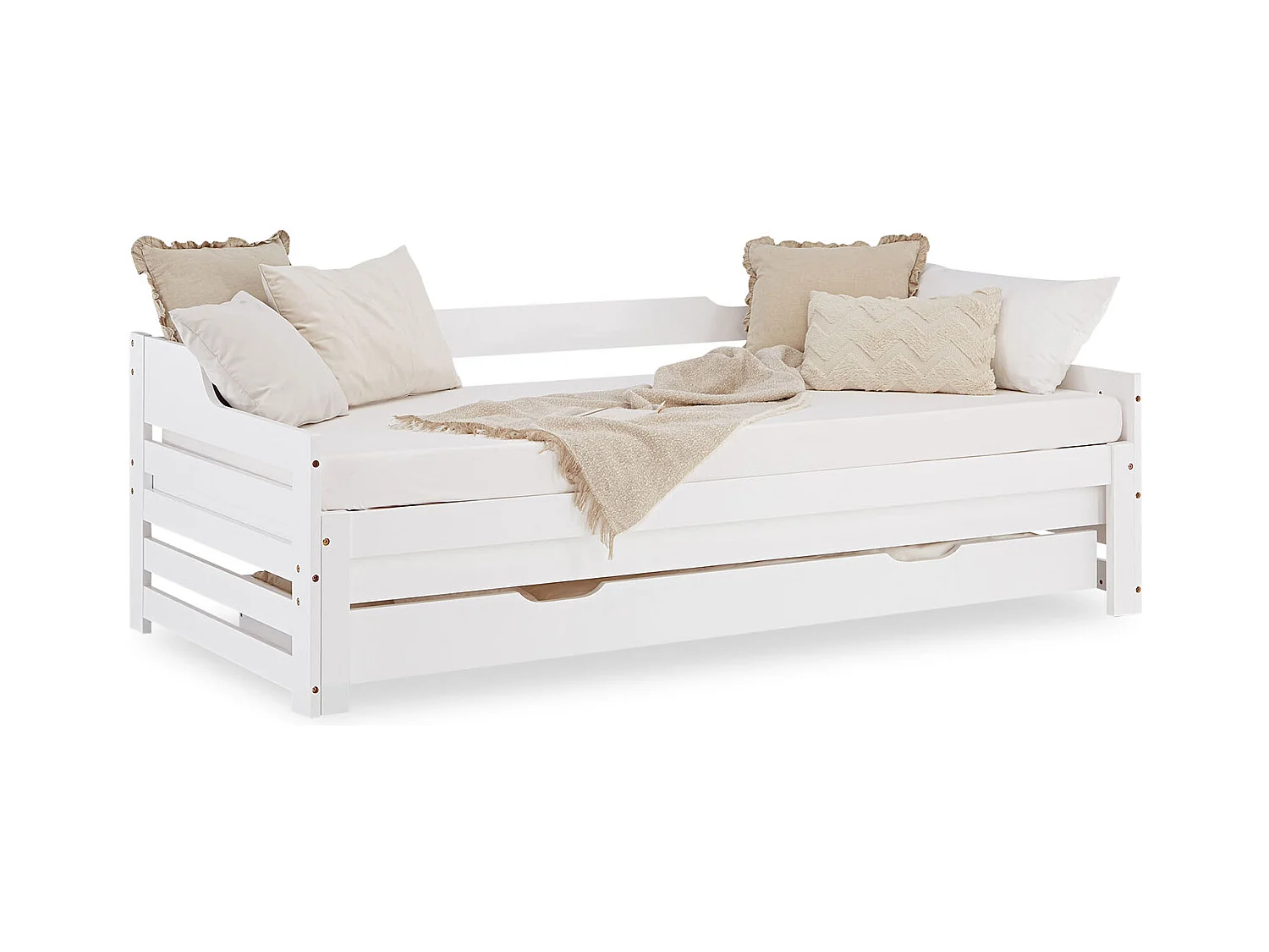 Łóżko 90x200 cm Białe