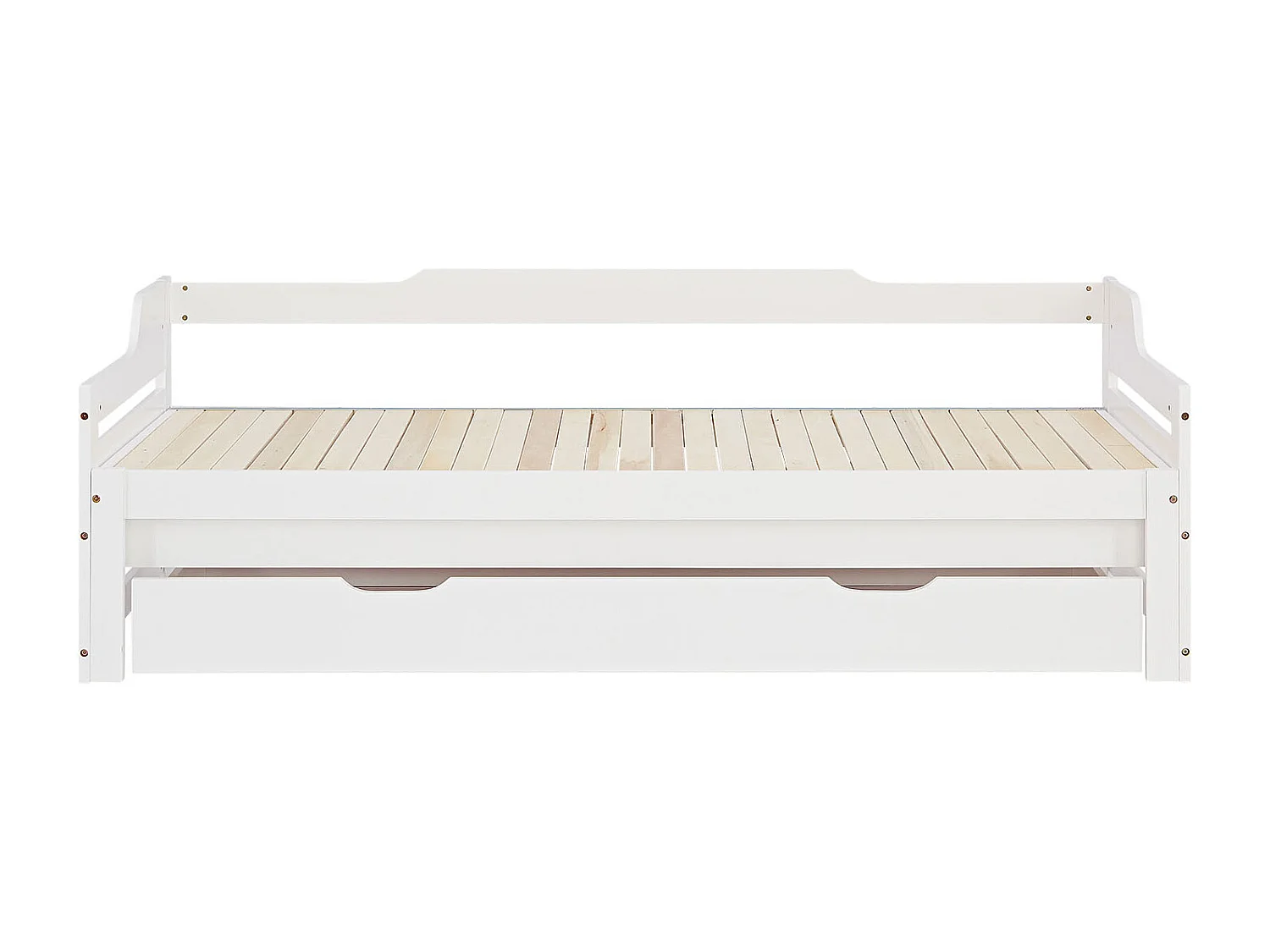 Kinderbed met lade, wit, 90×200 cm