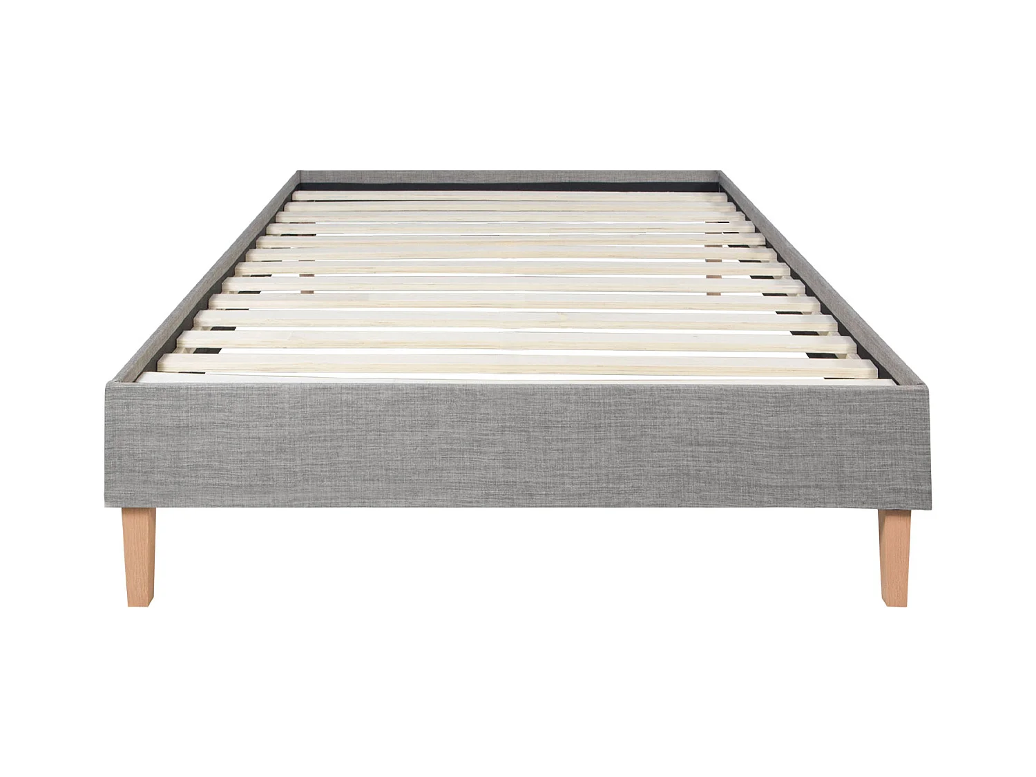 Polsterbett 90x200 cm grau