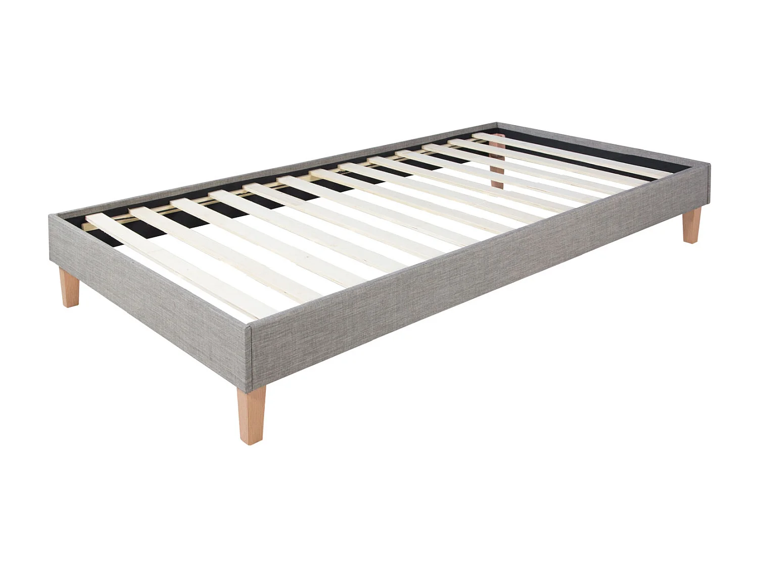 Polsterbett 90x200 cm grau