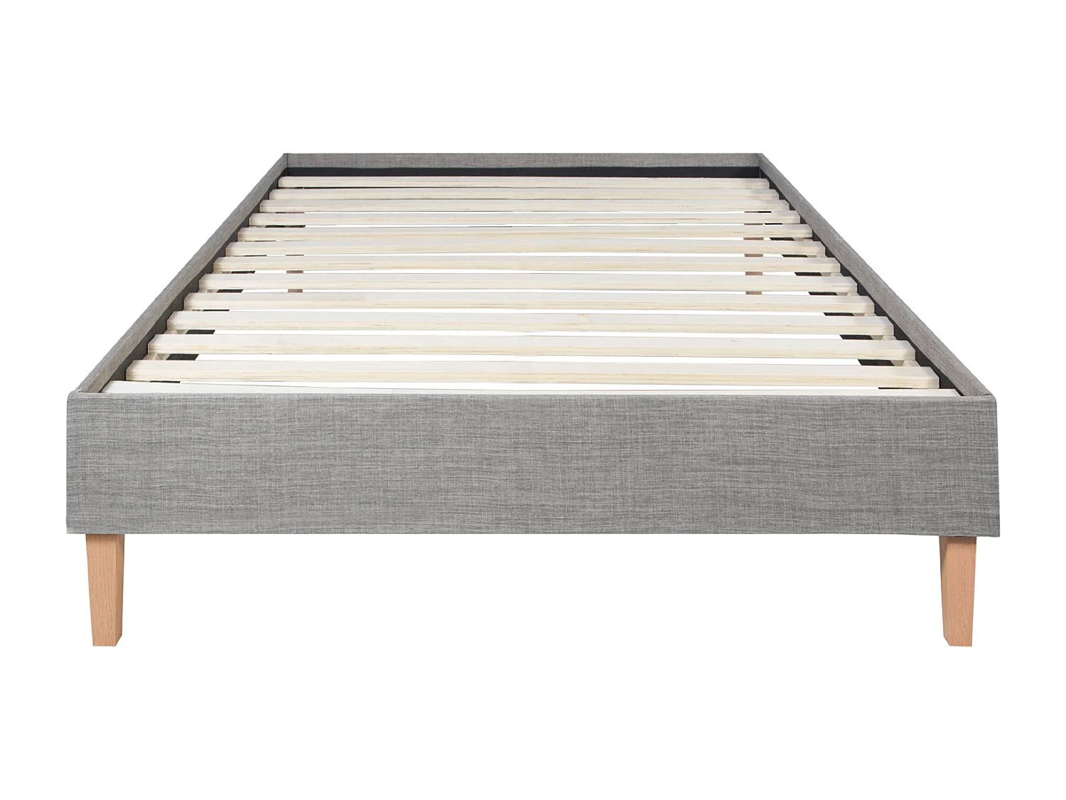 Polsterbett 90x200 cm grau