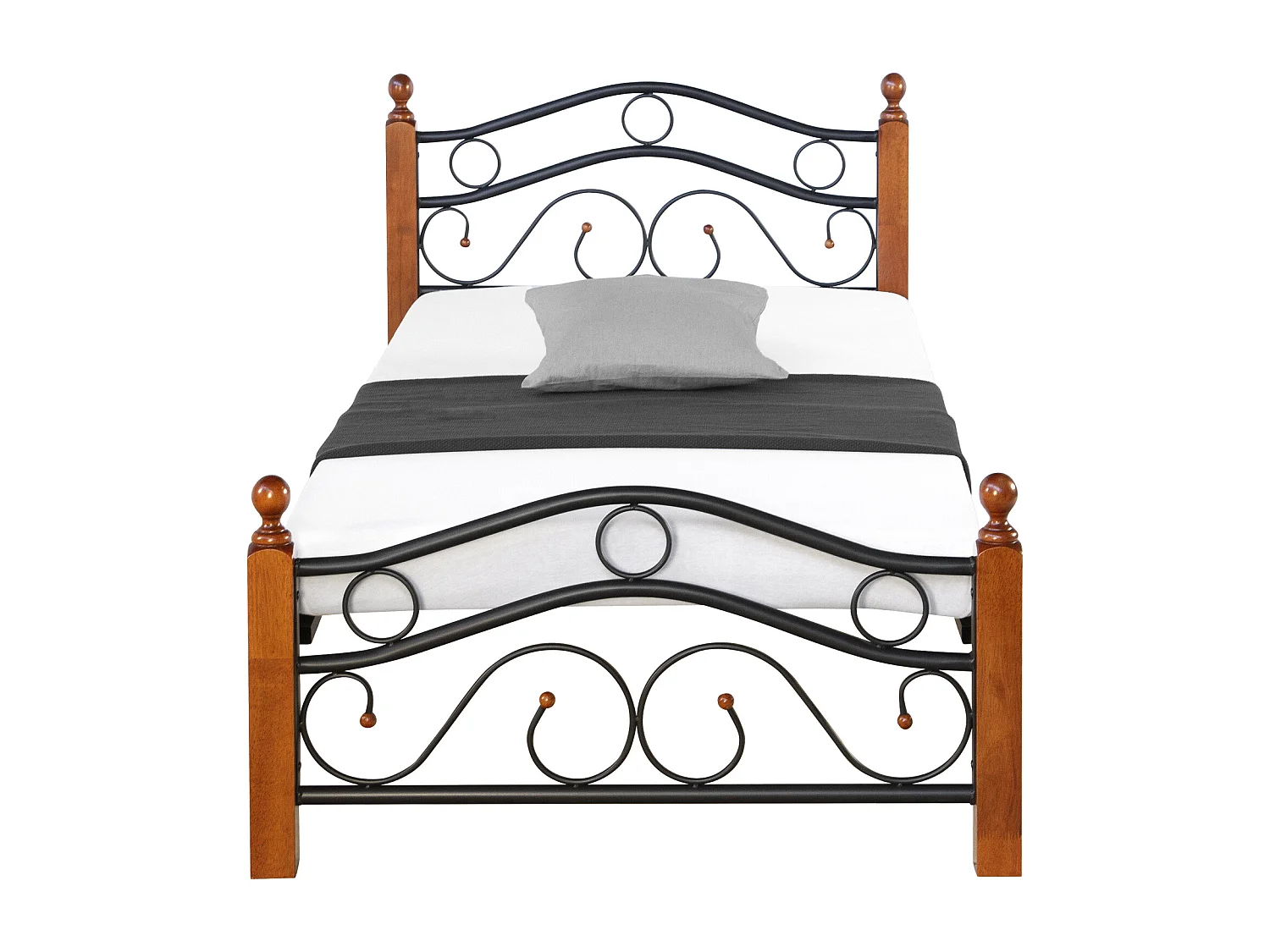 Metalen Bed 90x200 cm Zwart