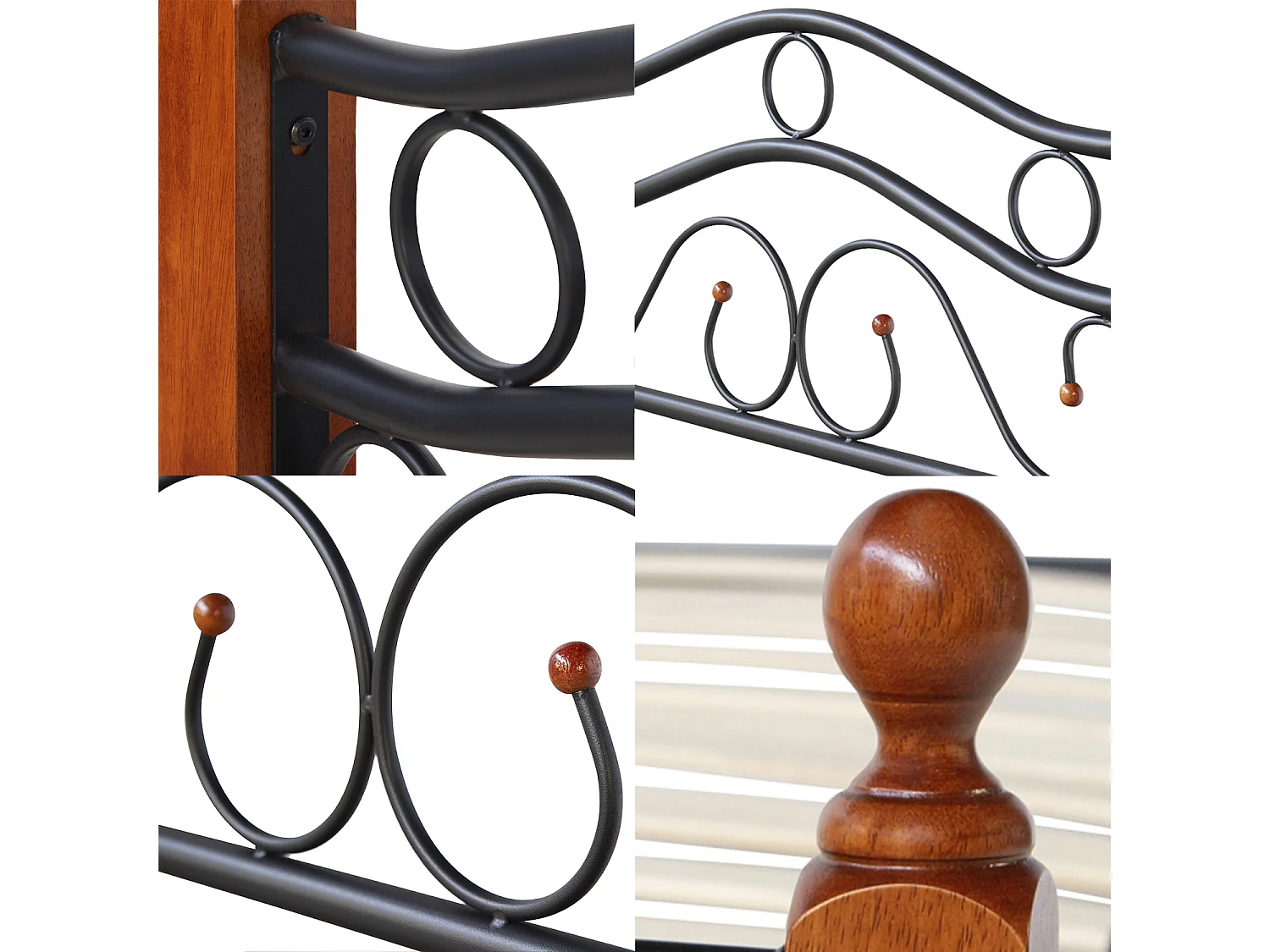 Metalen Bed 90x200 cm Zwart