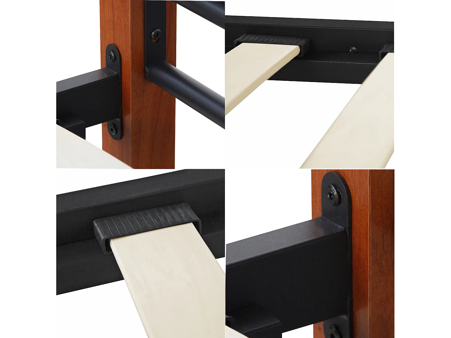 Metalen Bed 90x200 cm Zwart