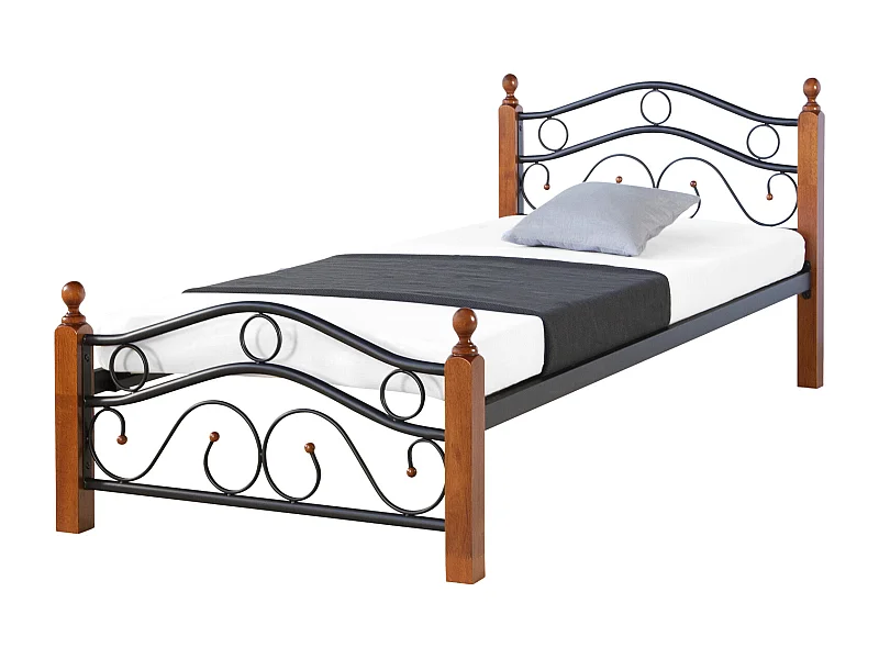 Metalen Bed 90x200 cm Zwart