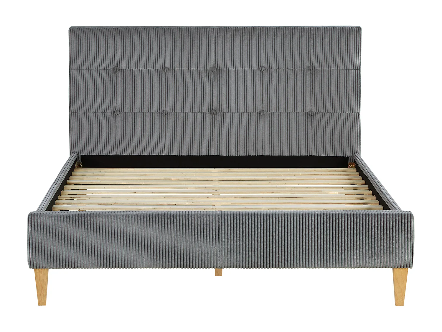 Tweepersoonsbed 140x200 cm Grijs