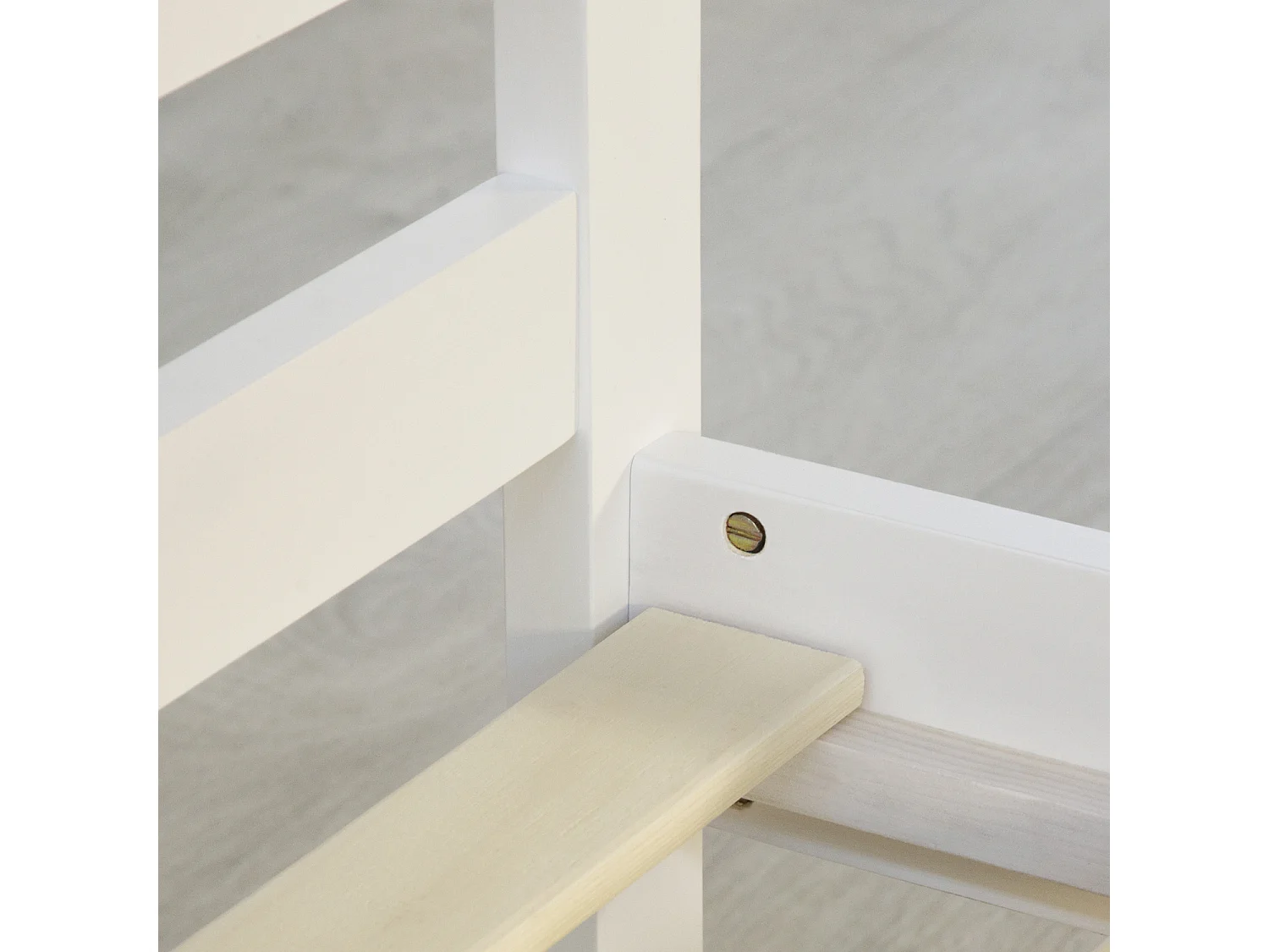 Łóżko 140x200 cm, białe, lite drewno