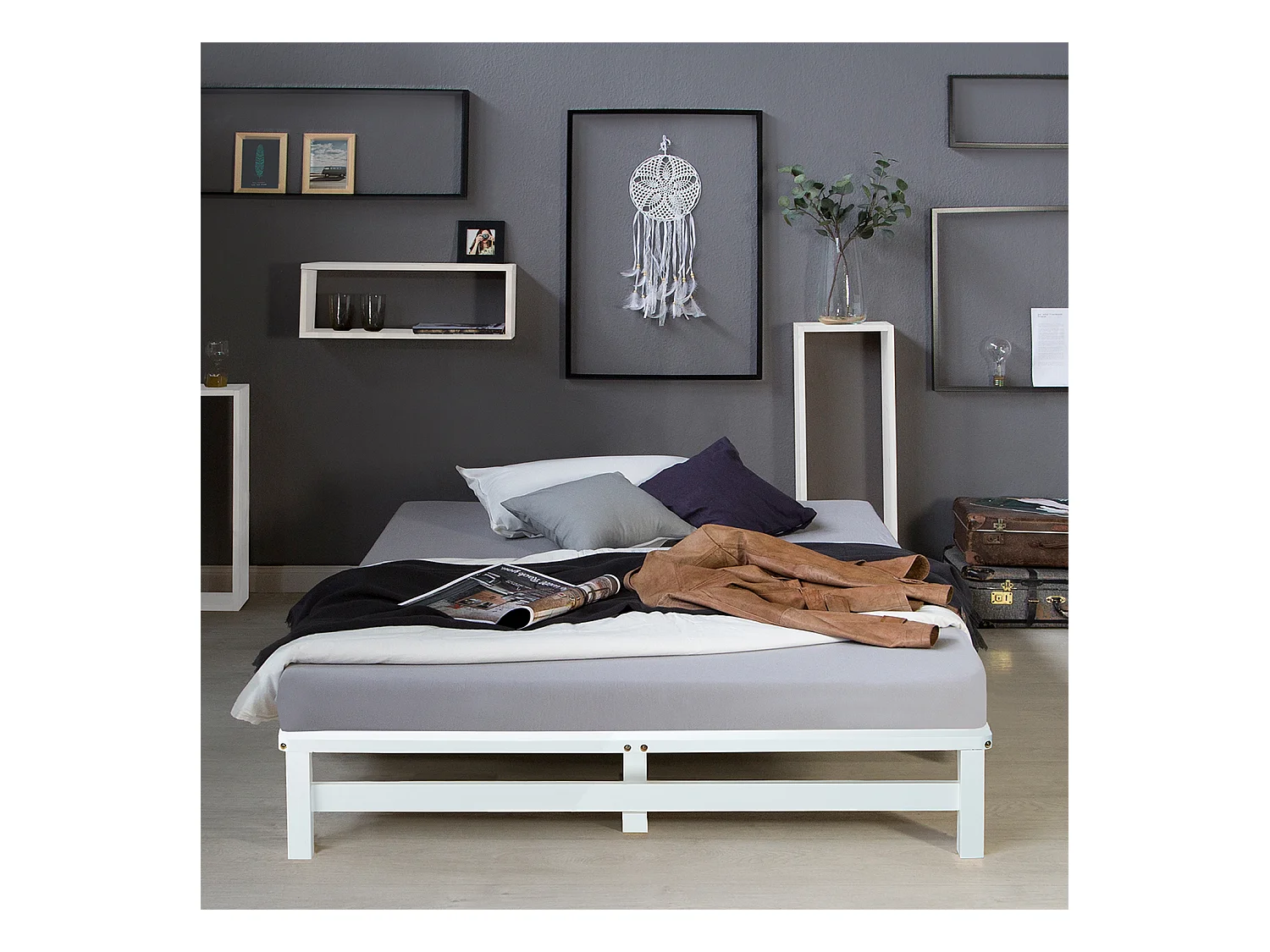 Bettgestell 140x200 cm weiß