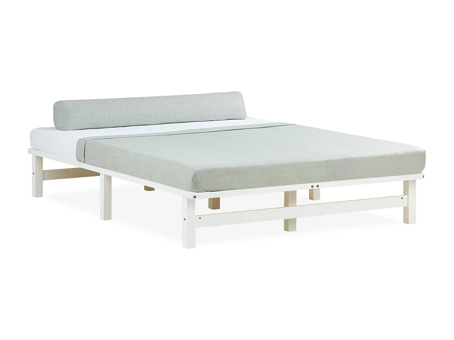Estructura de cama 140x200 cm blanca