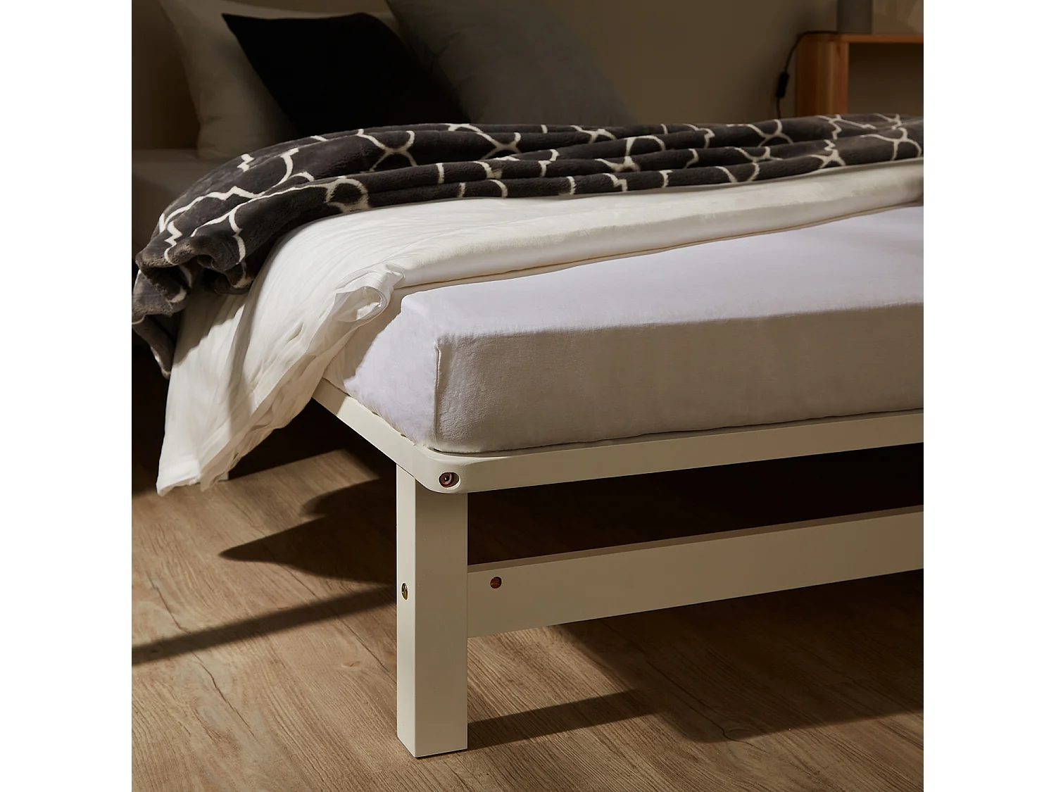 Estructura de cama 140x200 cm blanca