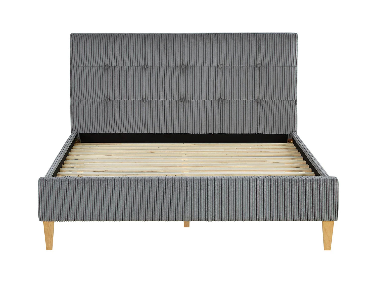Petit lit double 140x200x12 cm gris