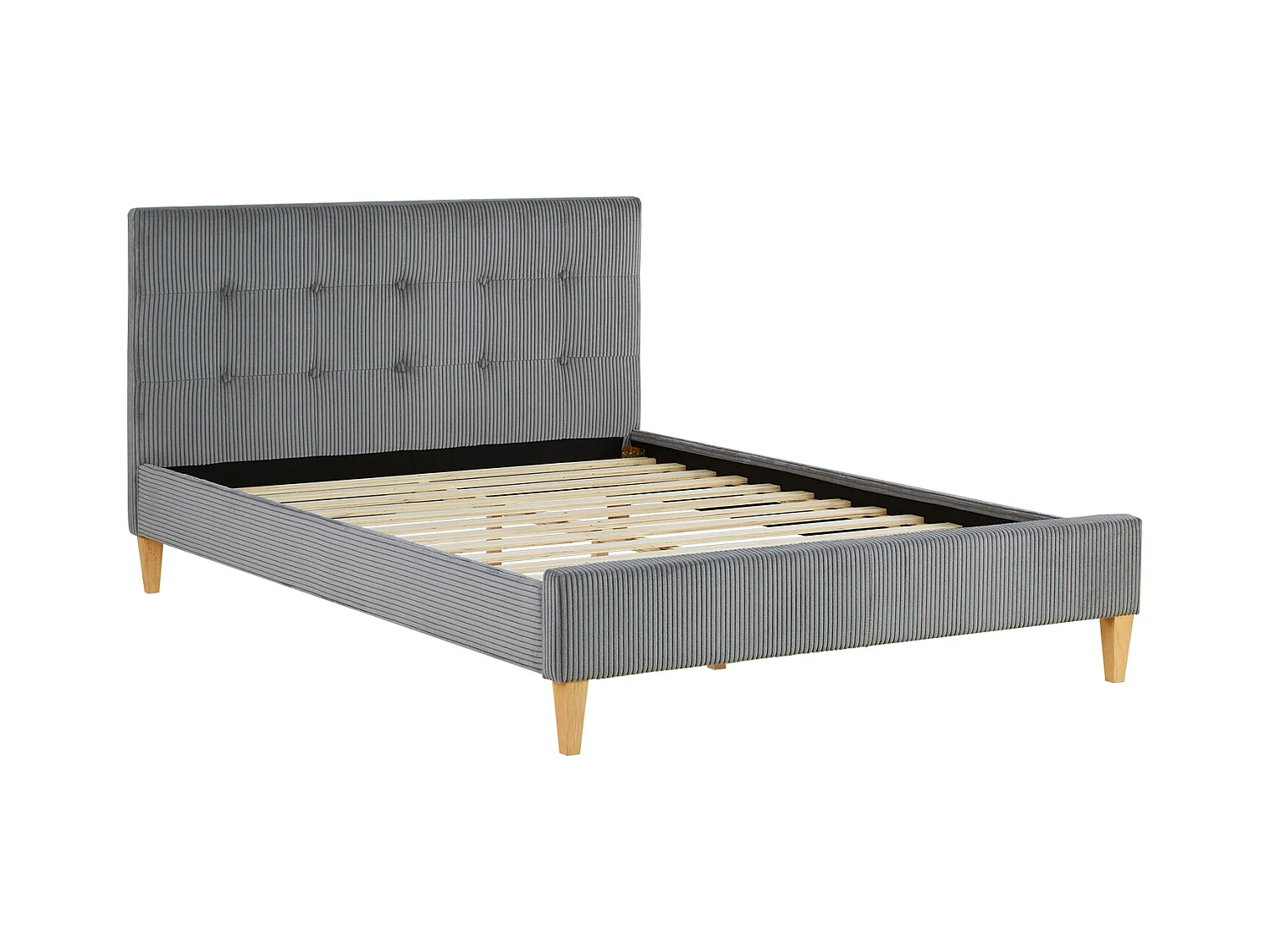 Petit lit double 140x200x12 cm gris