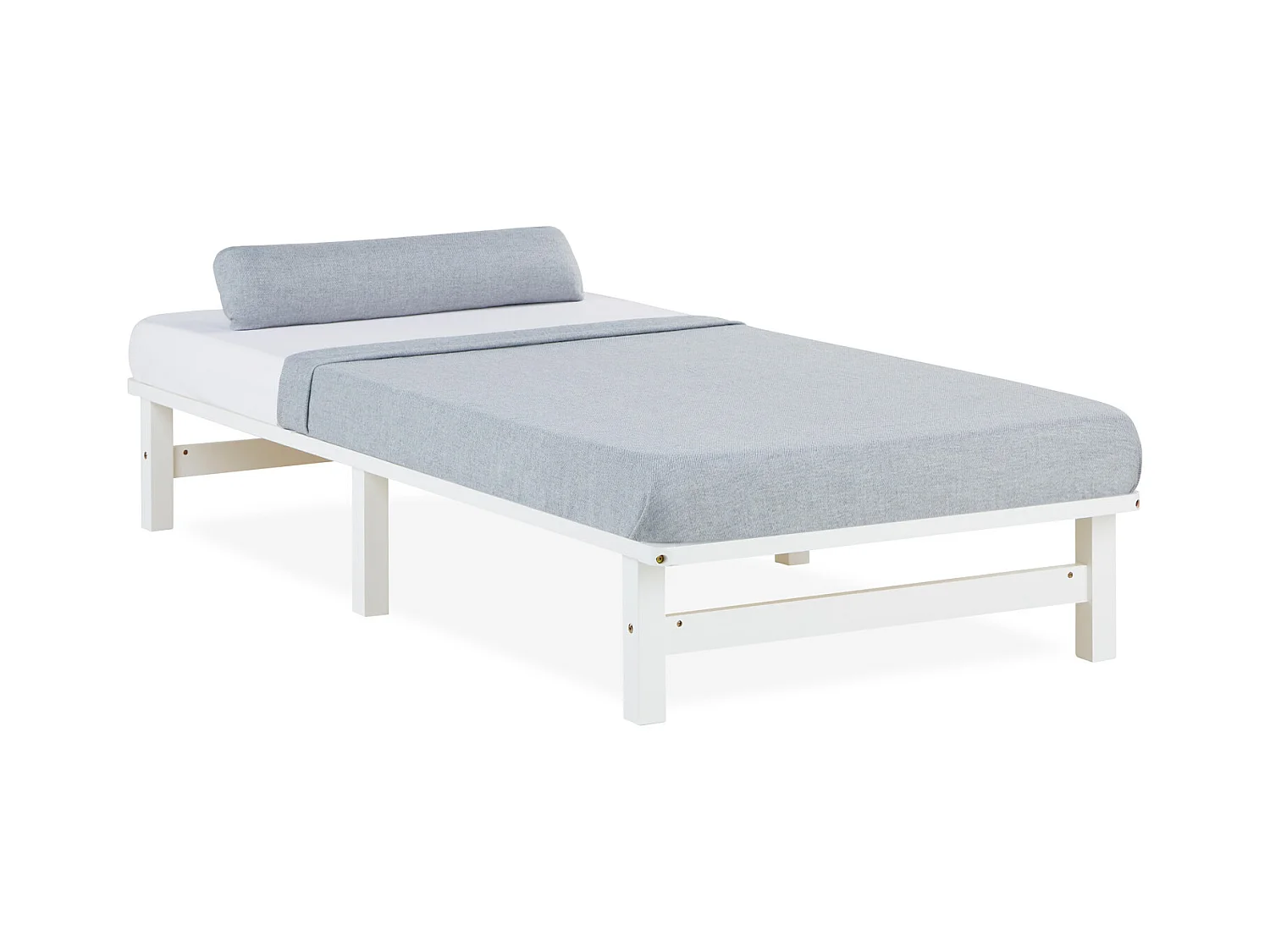 Bettgestell 90x200 cm weiß Palett