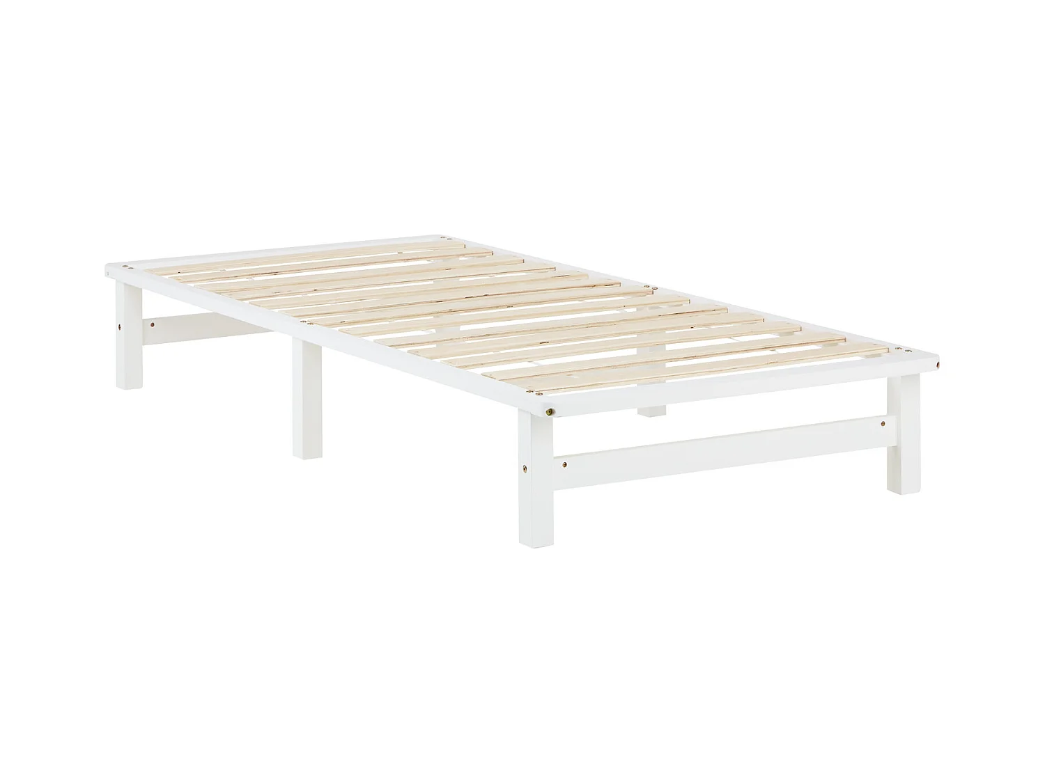 Bettgestell 90x200 cm weiß Palett