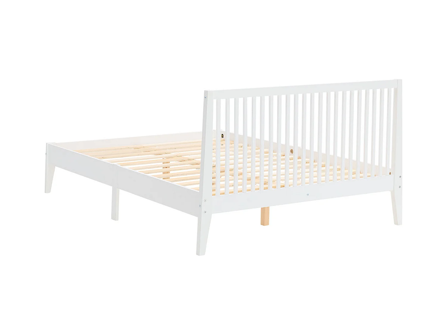 Doppelbett 140x200 cm, weiße Kiefer