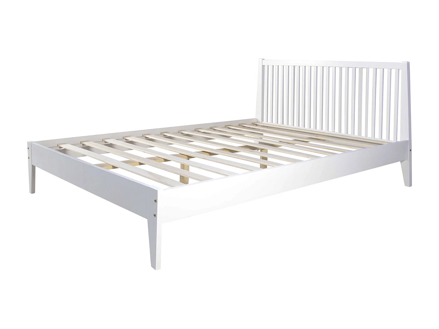 Cama doble 140x200 cm pino blanco