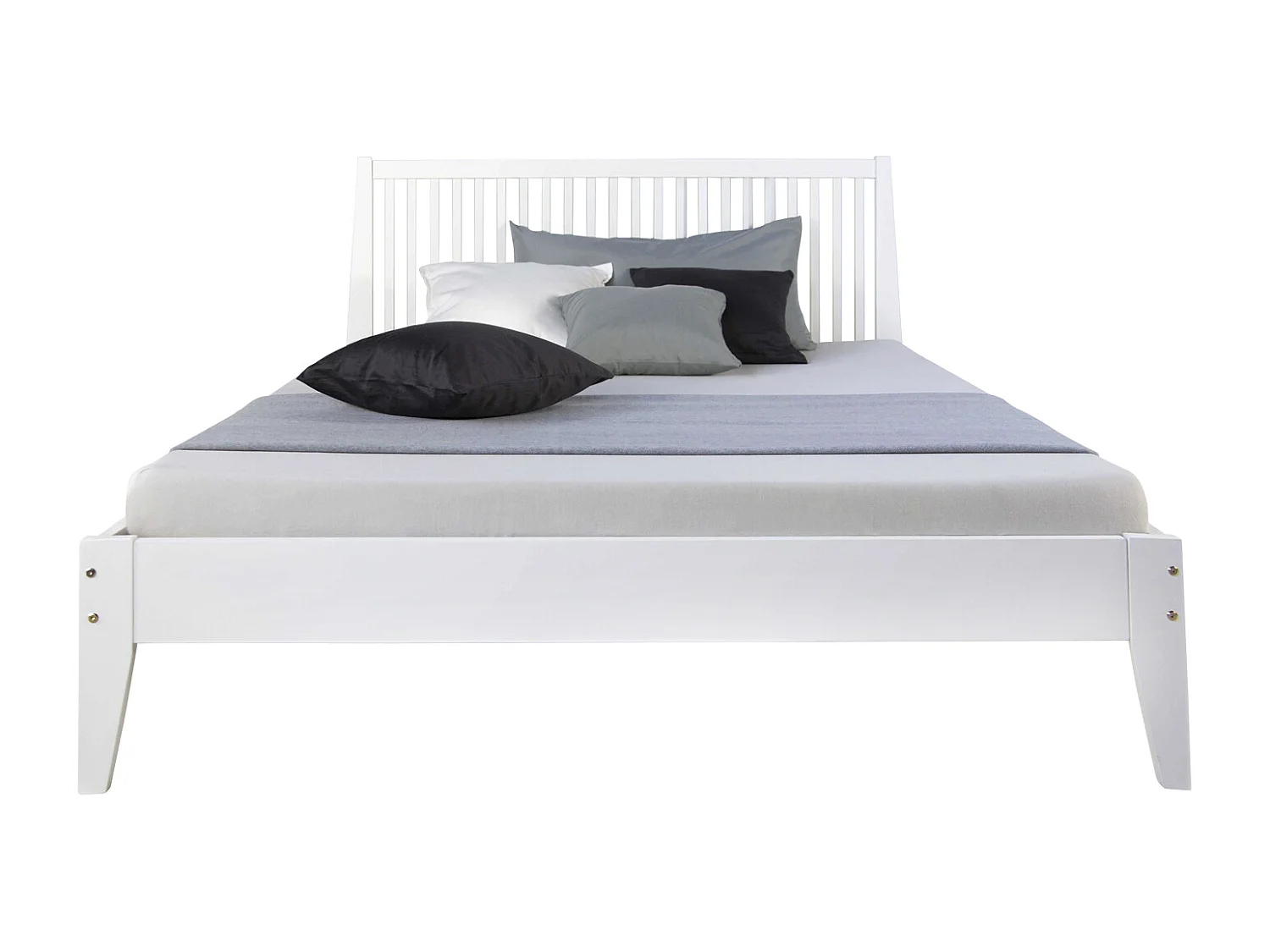 Cama doble 140x200 cm pino blanco