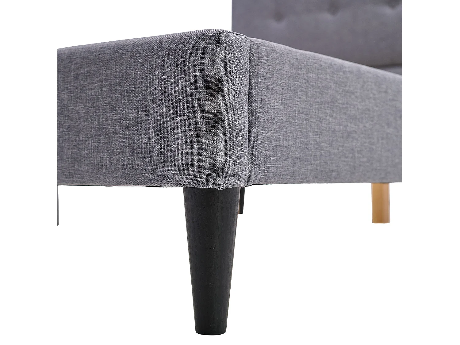 Cama tapizada 140x200 cm Gris