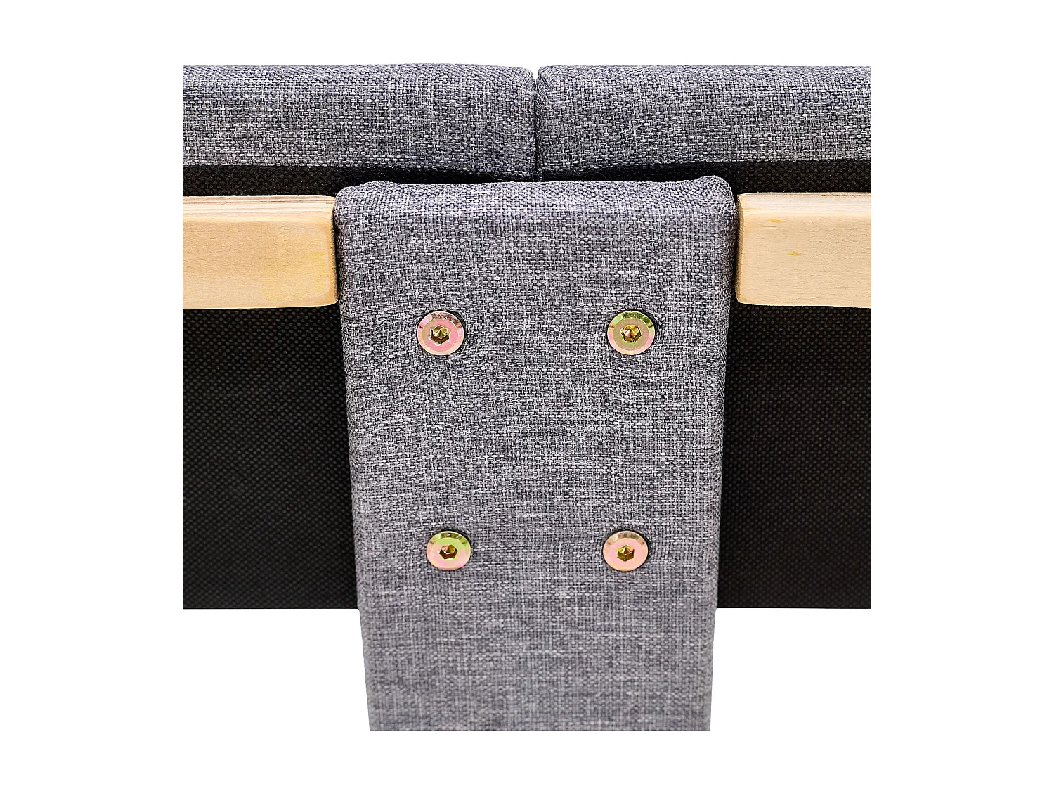 Cama tapizada 140x200 cm Gris