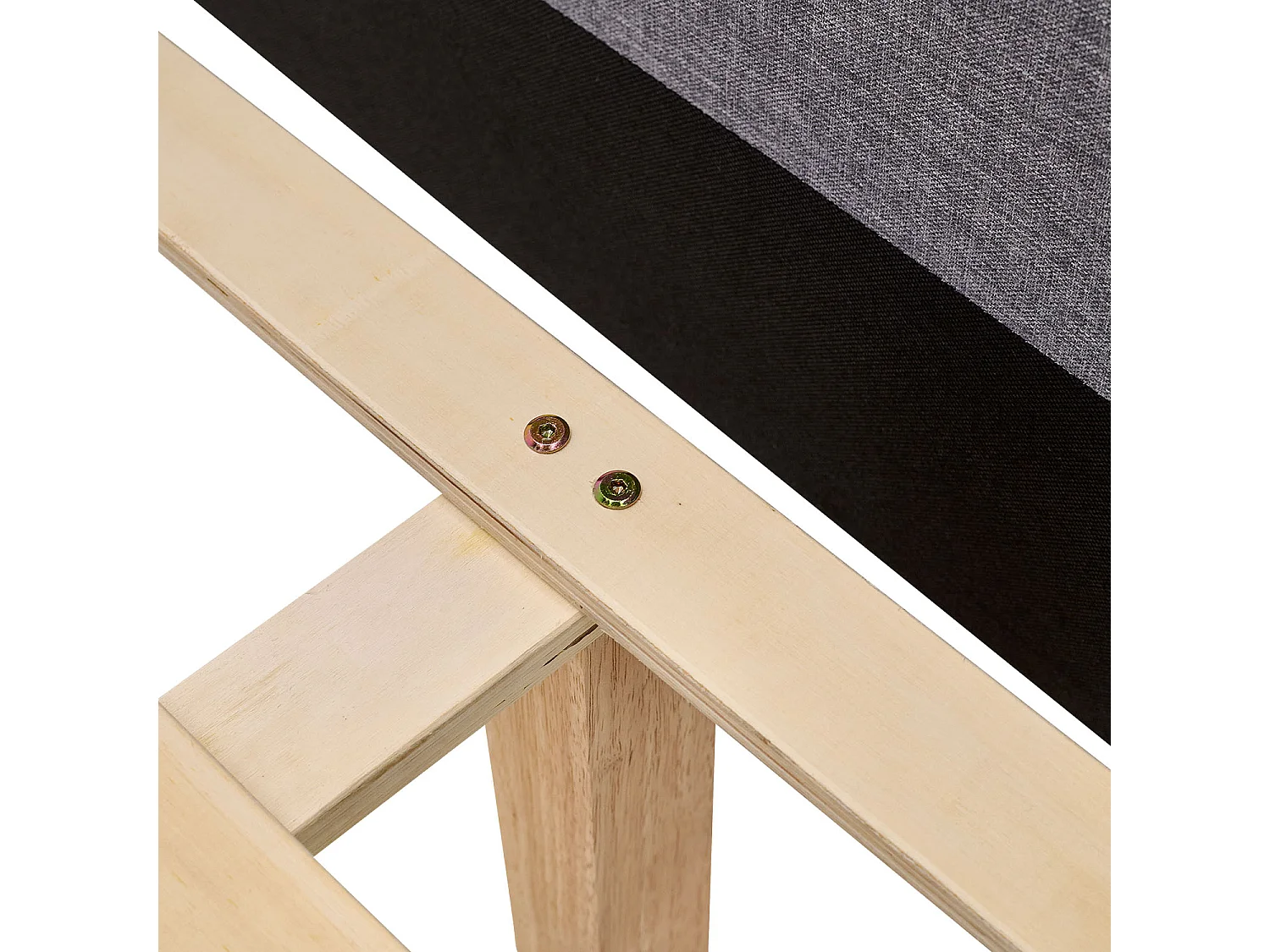 Cama tapizada 140x200 cm Gris