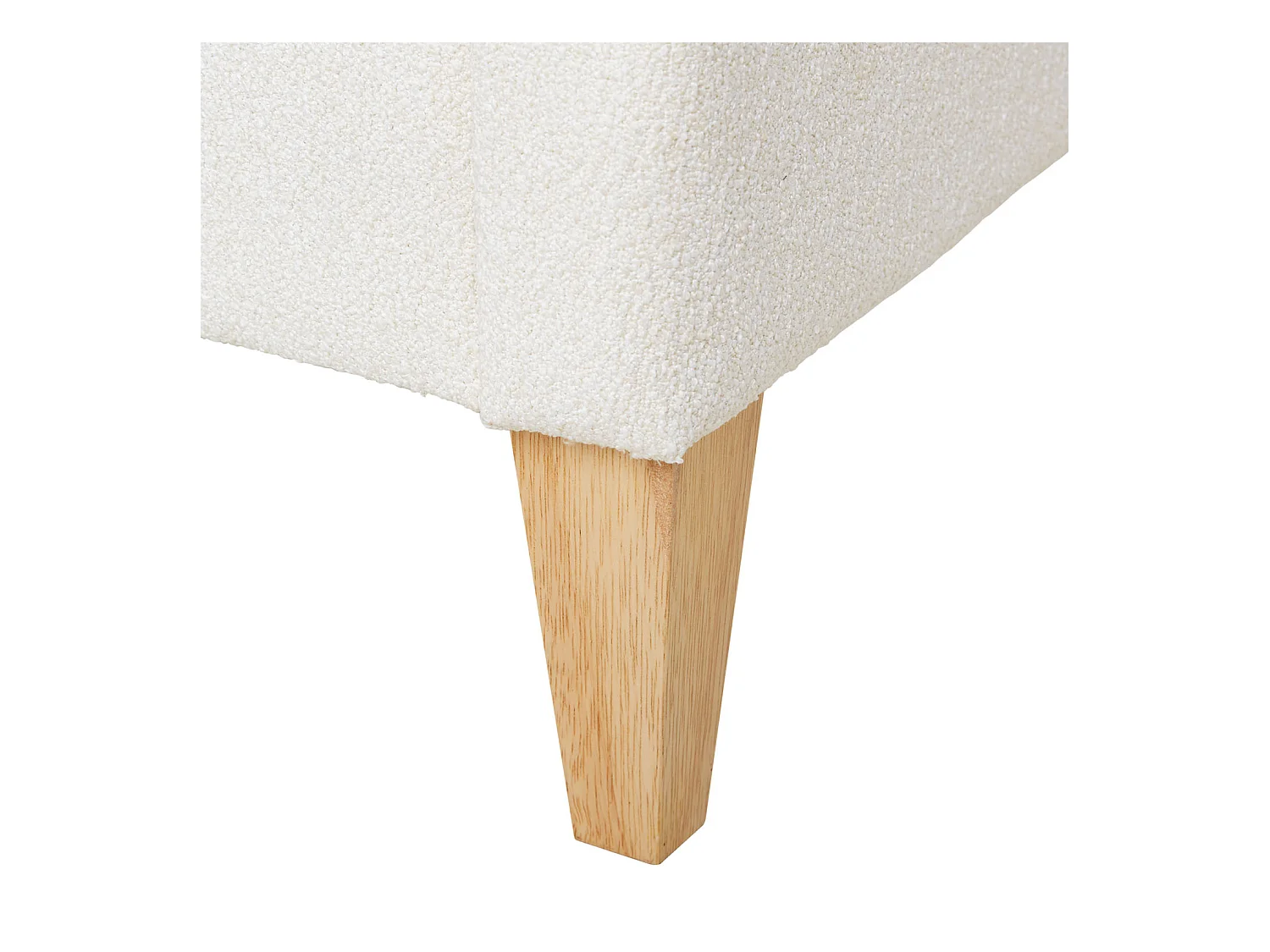 Bett 140x200 cm beige Gepolstertes Bett mit Lattenrost Stoffbettgestell