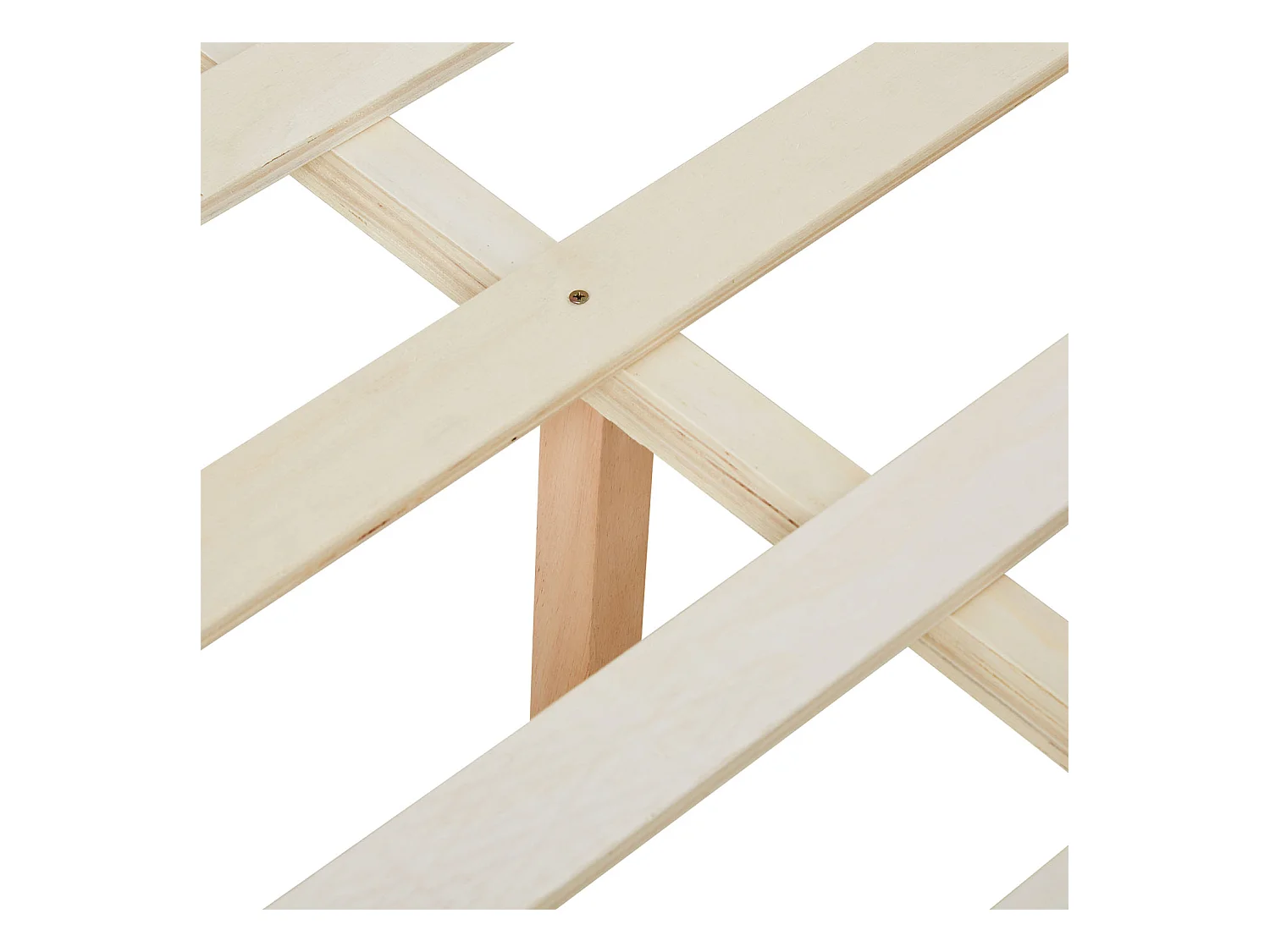 Bett 140x200 cm beige Gepolstertes Bett mit Lattenrost Stoffbettgestell