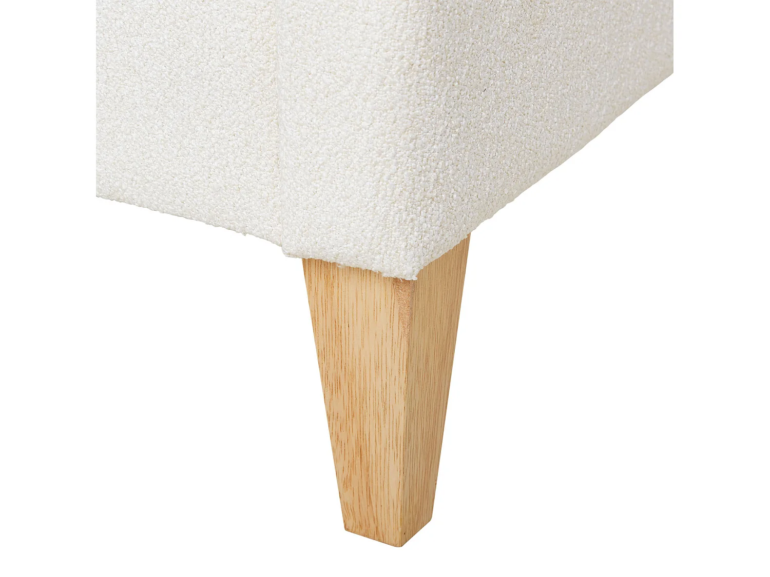 Bett 140x200 cm beige Gepolstertes Bett mit Lattenrost Stoffbettgestell