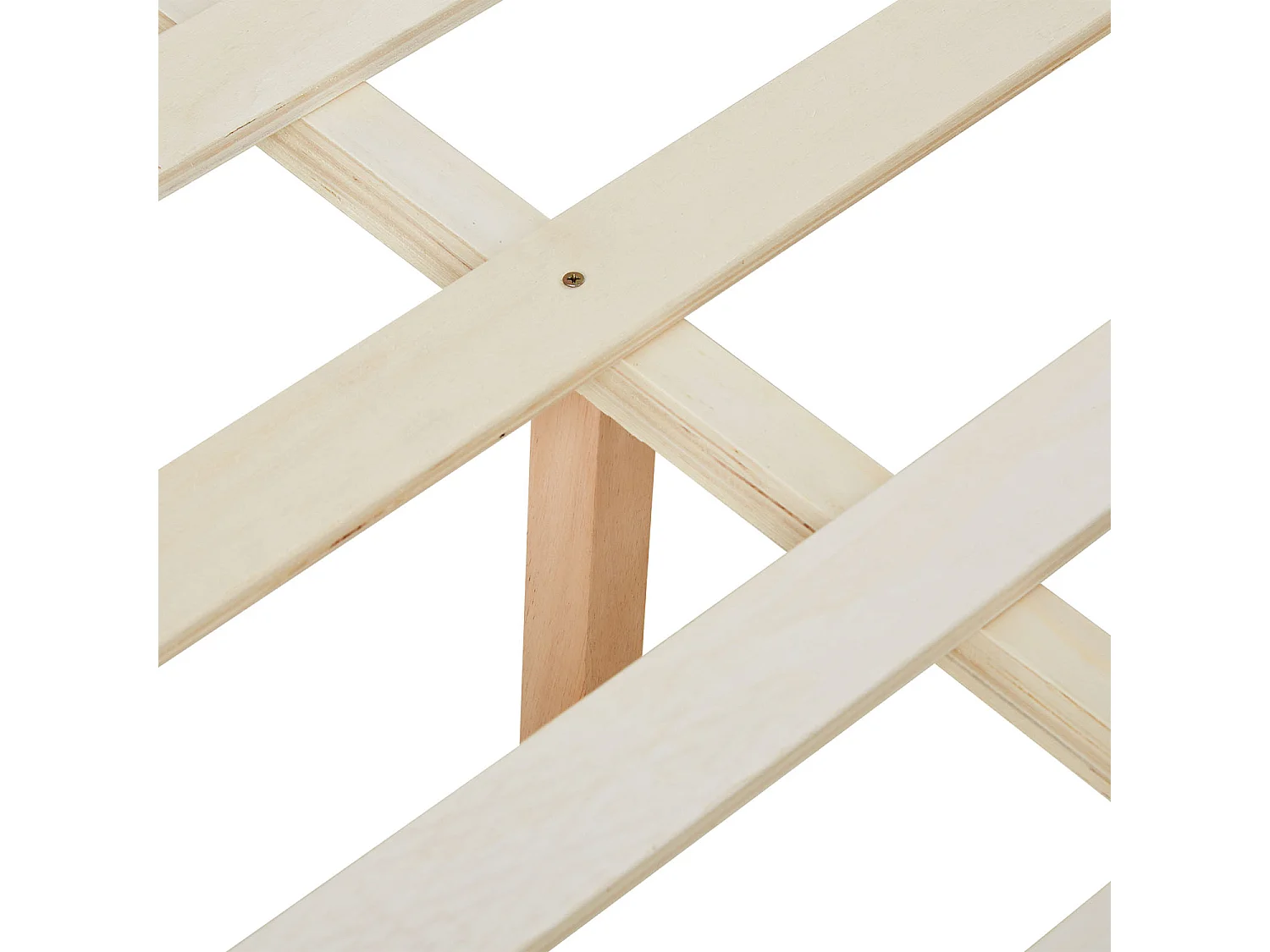 Bett 140x200 cm beige Gepolstertes Bett mit Lattenrost Stoffbettgestell