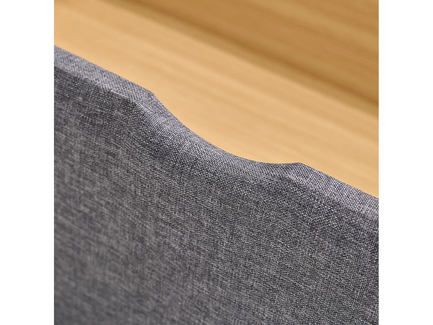 Tapicerowane łóżko 140x200 cm ciemnoszare