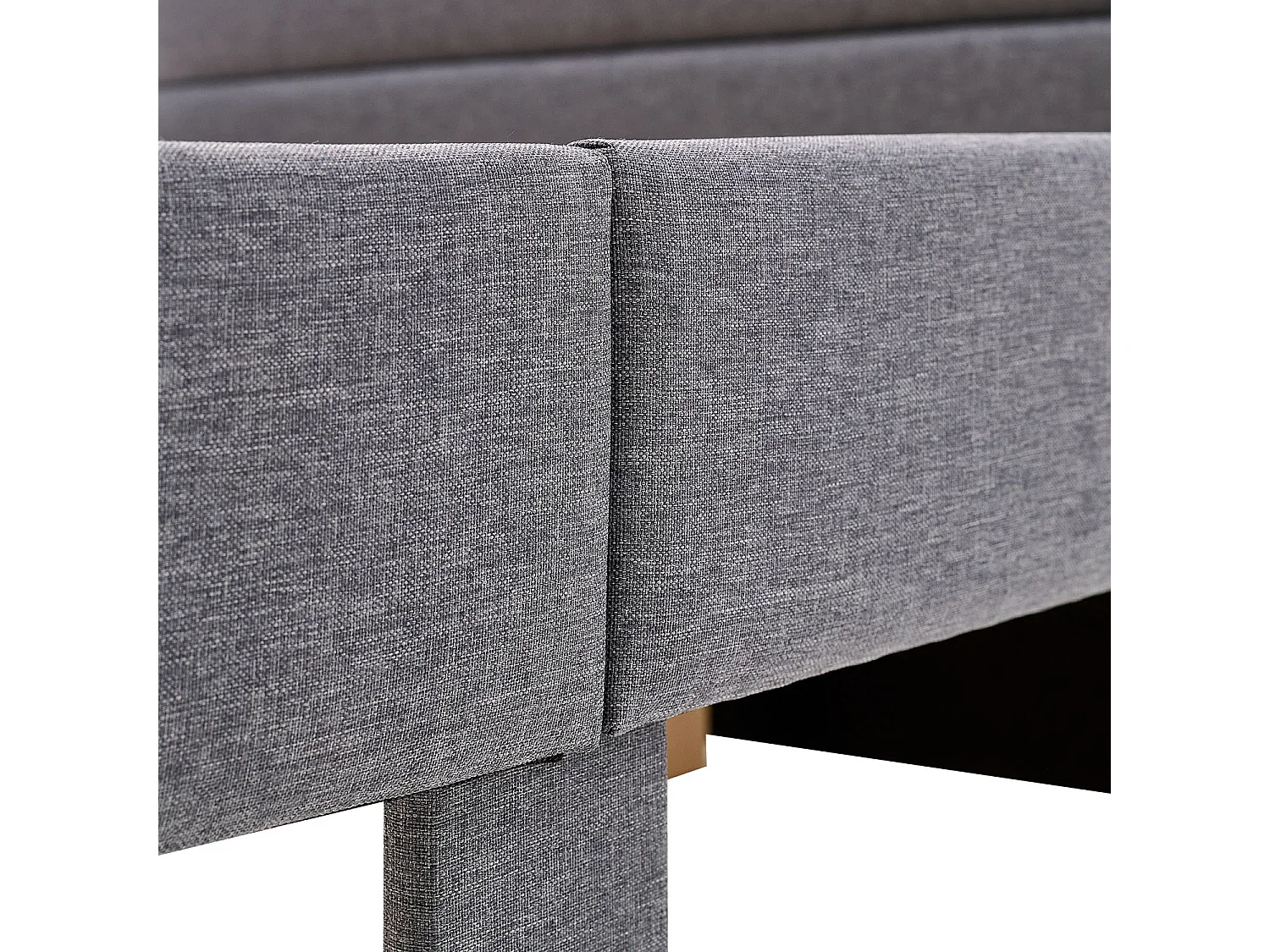 Tapicerowane łóżko 140x200 cm ciemnoszare