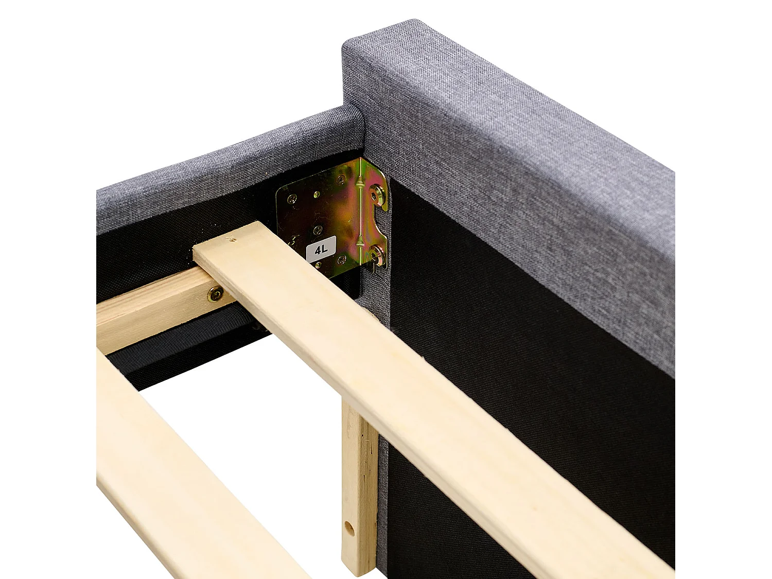 Tapicerowane łóżko 140x200 cm ciemnoszare