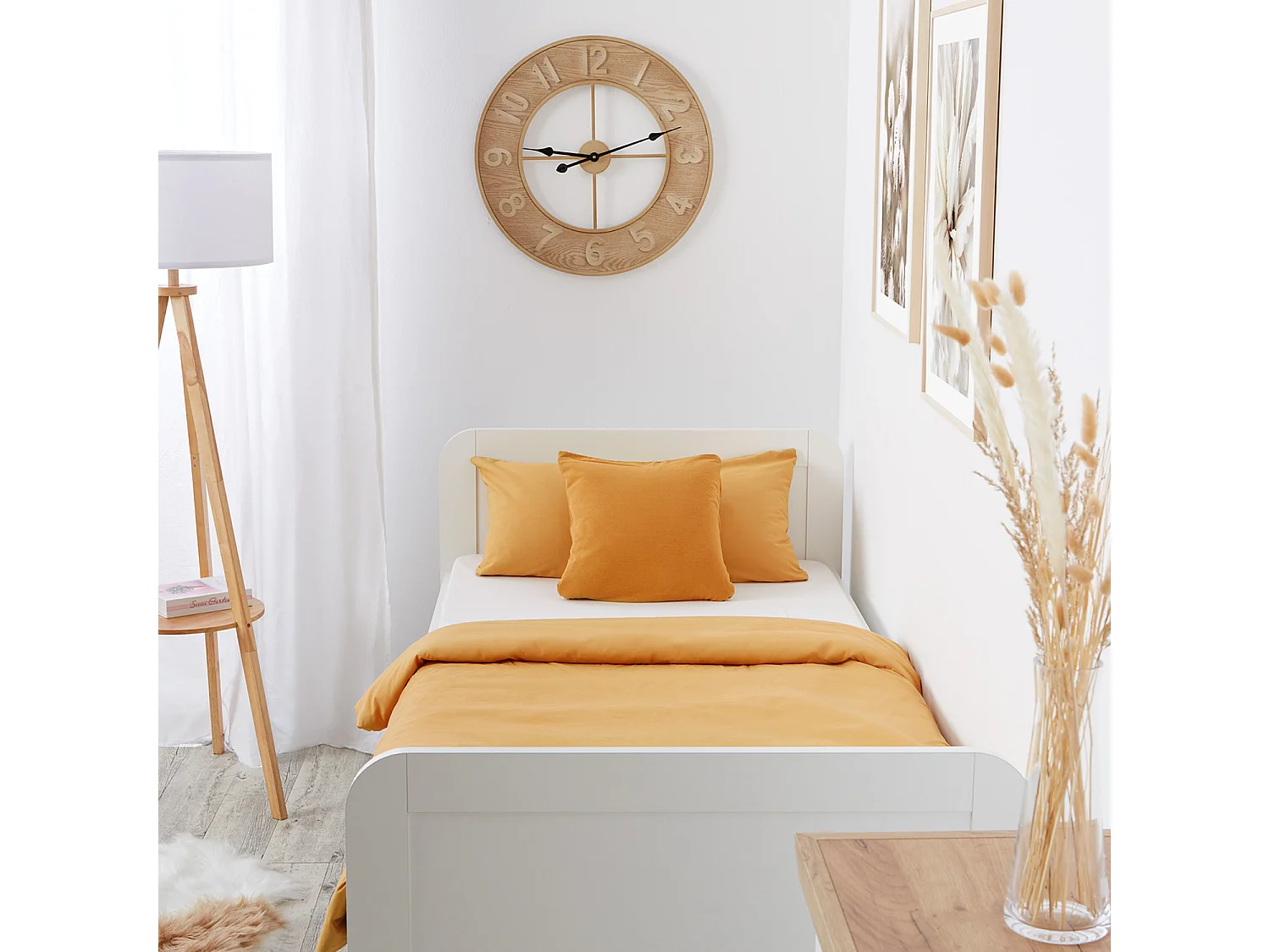 Bett 90x200 cm weiß Senior