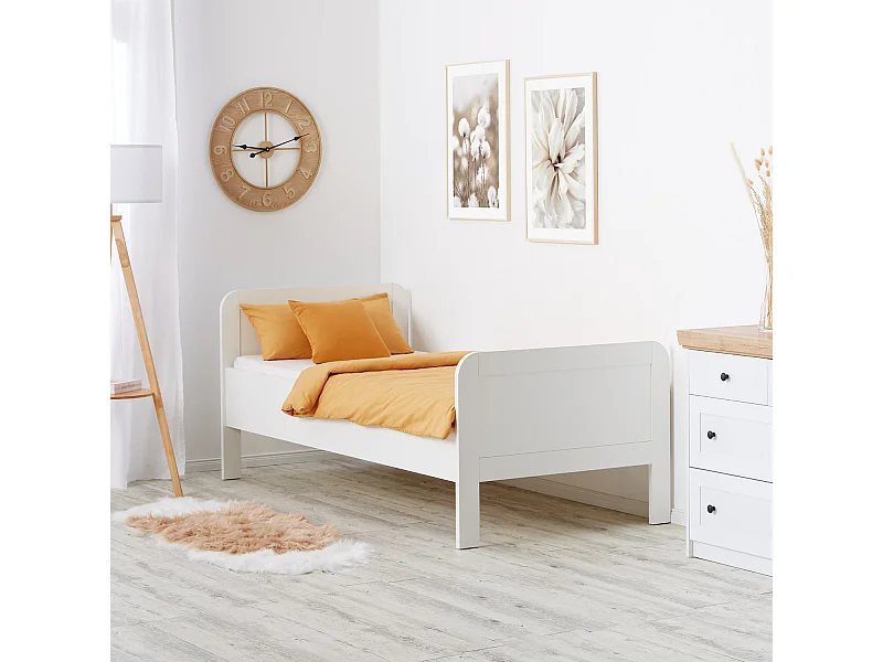 Cama 90x200 cm blanca Senior