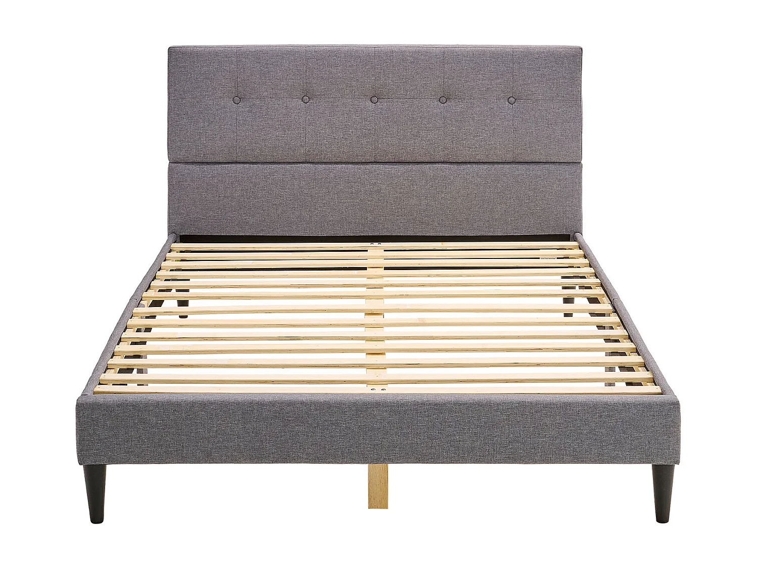 Tapicerowane łóżko 140x200 cm szare