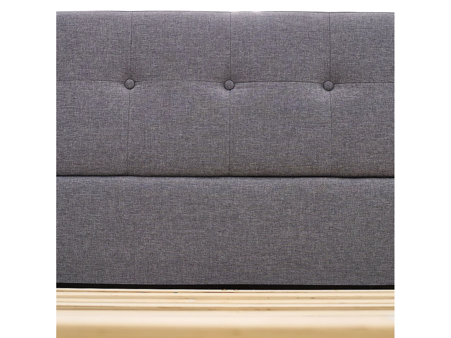 Tapicerowane łóżko 140x200 cm szare