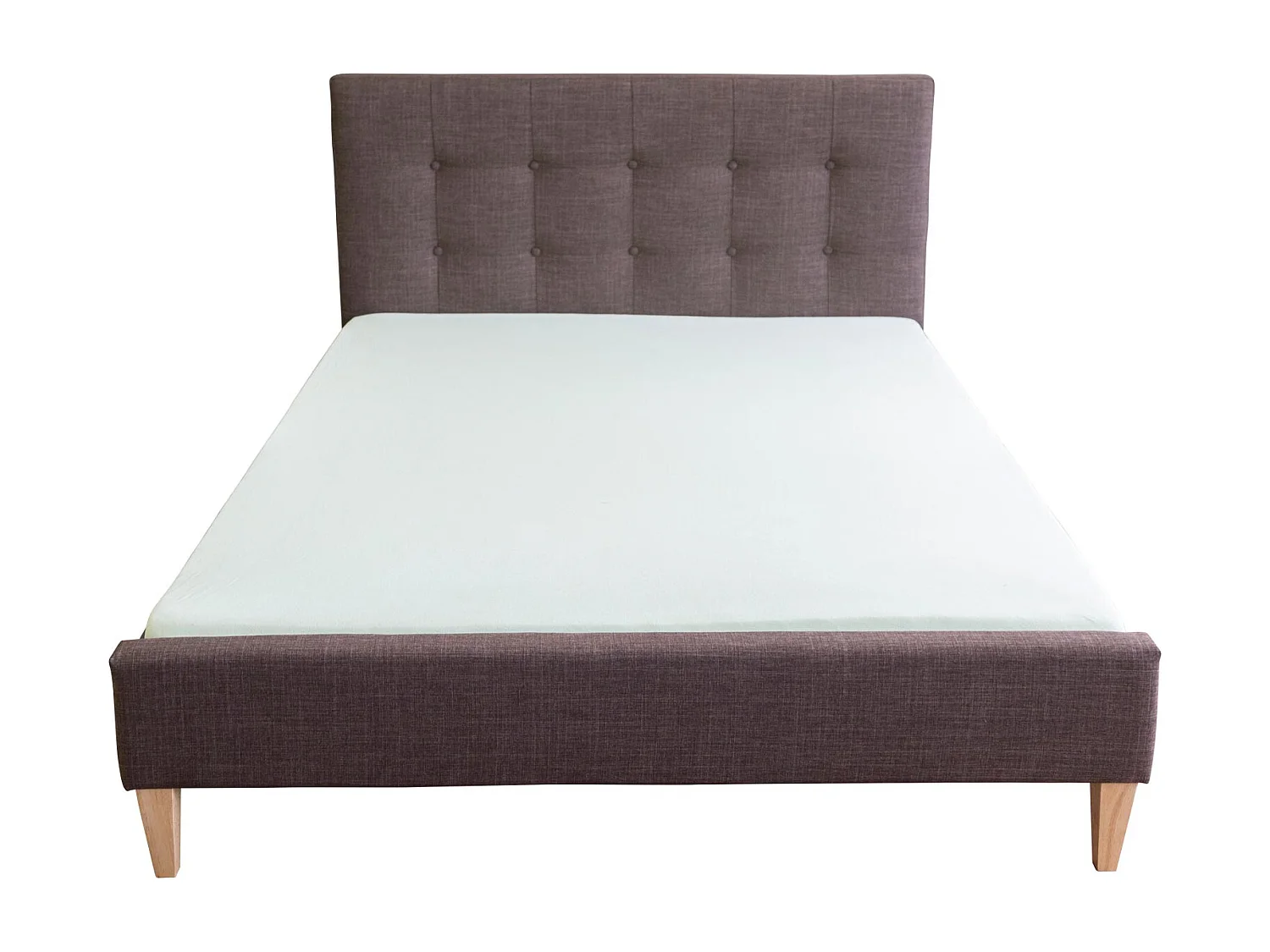 Gestoffeerd bed 140x200 cm bruin