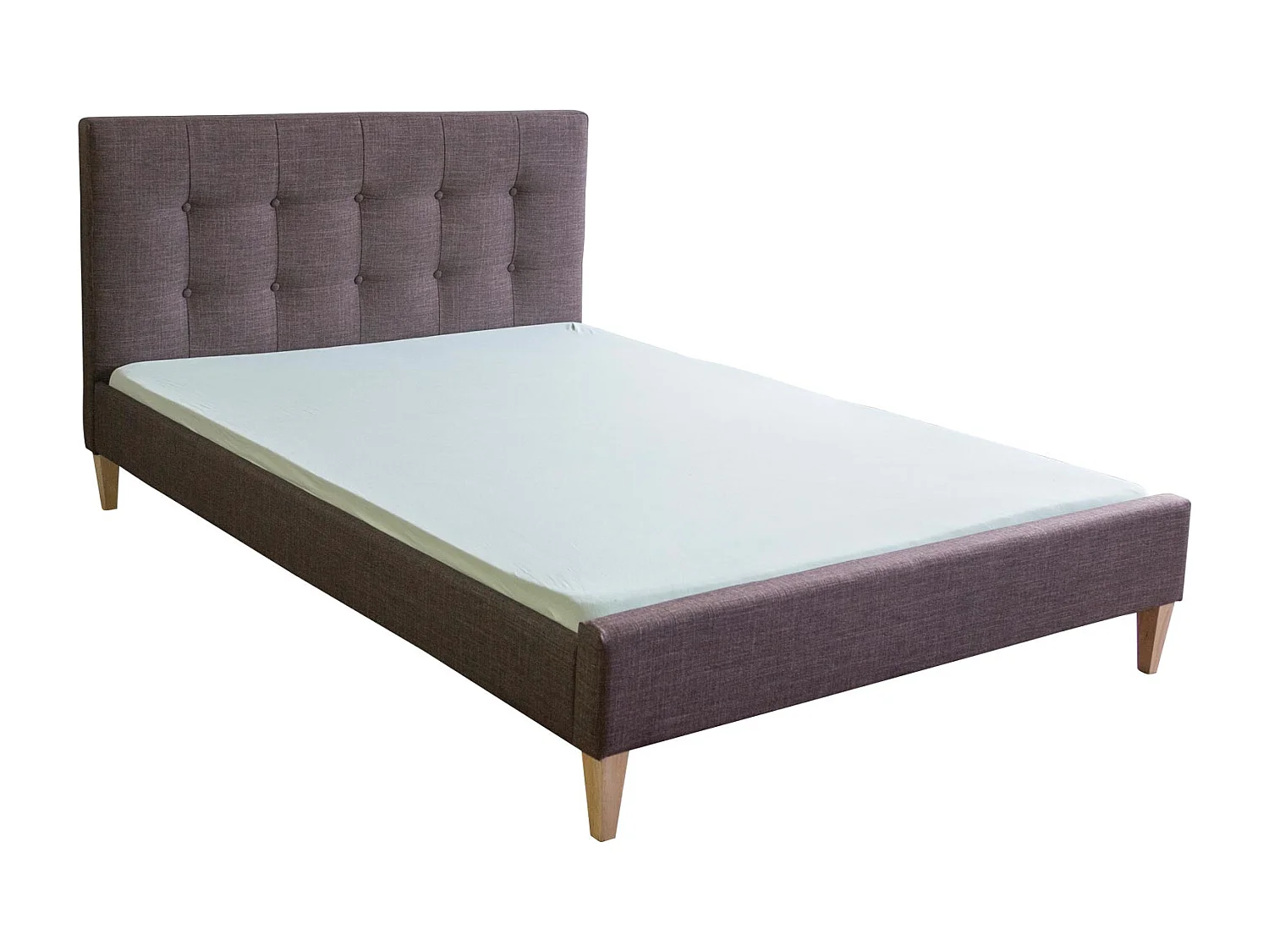 Gestoffeerd bed 140x200 cm bruin