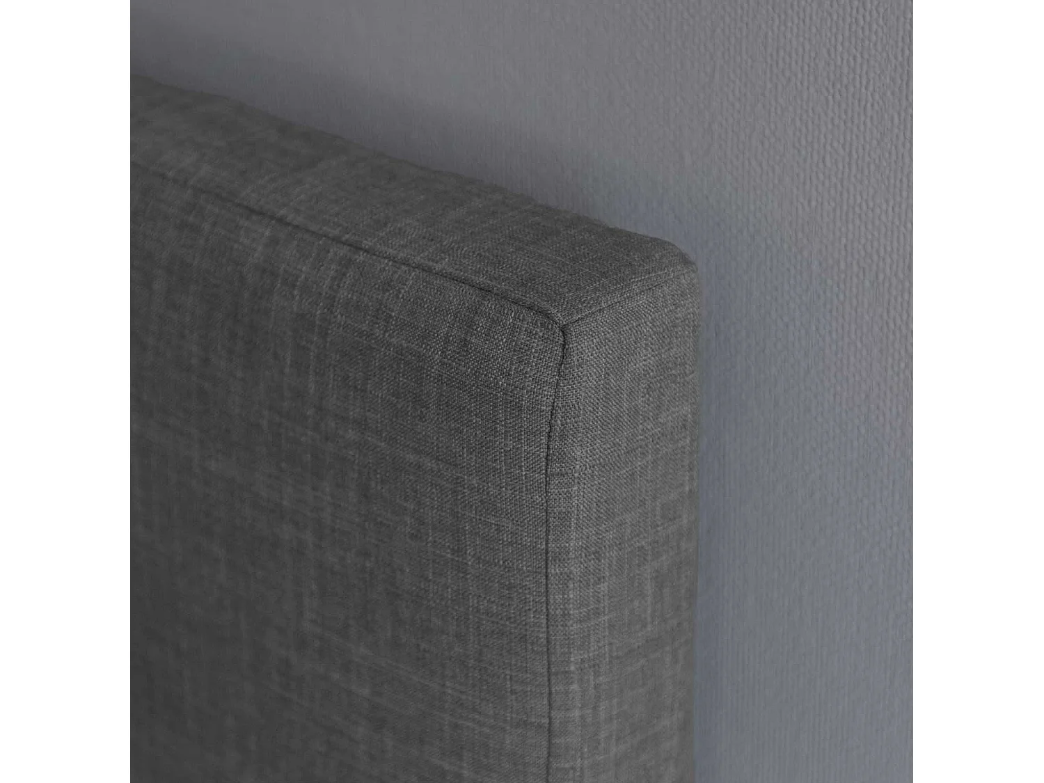 Lit rembourré 120x12x200 cm gris