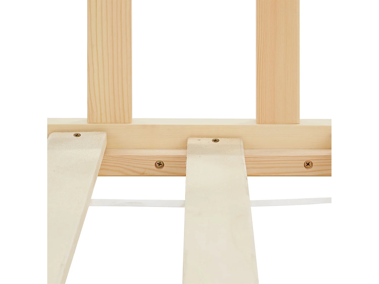 Lit pour Enfant au Sol 120x200 cm Naturel Massif Lit Simple pour Enfants