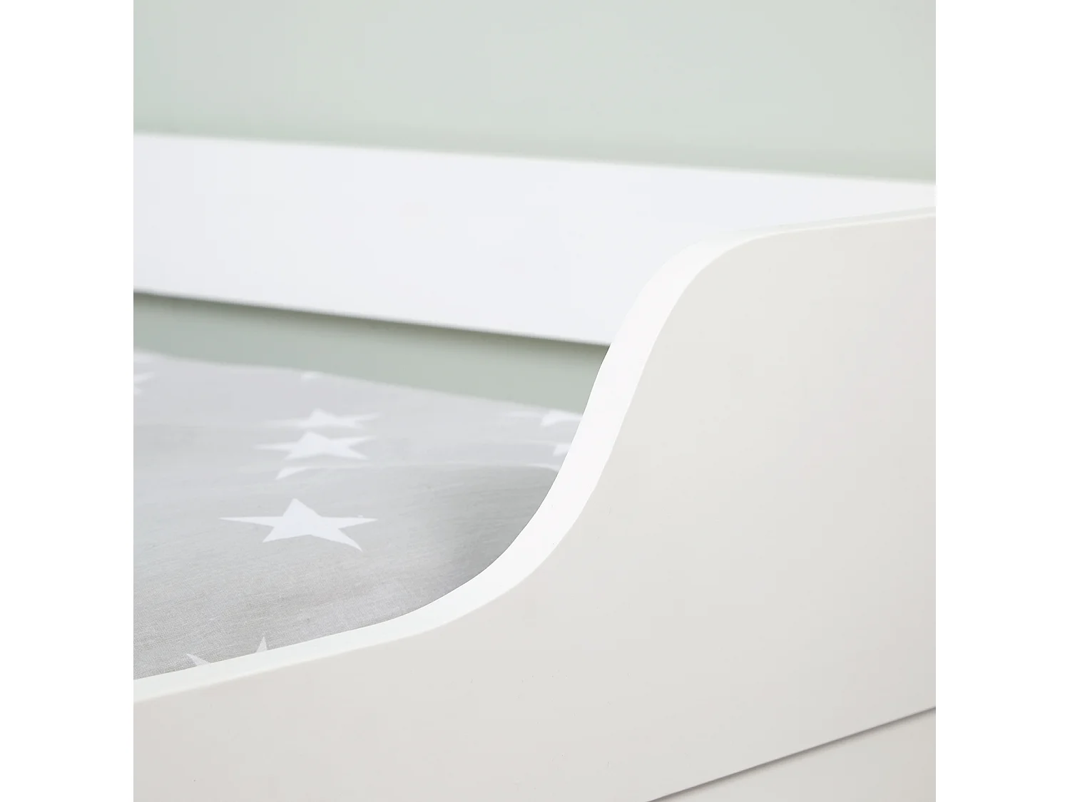 Eenpersoonsbed 90x200 cm wit cabine opbergladen